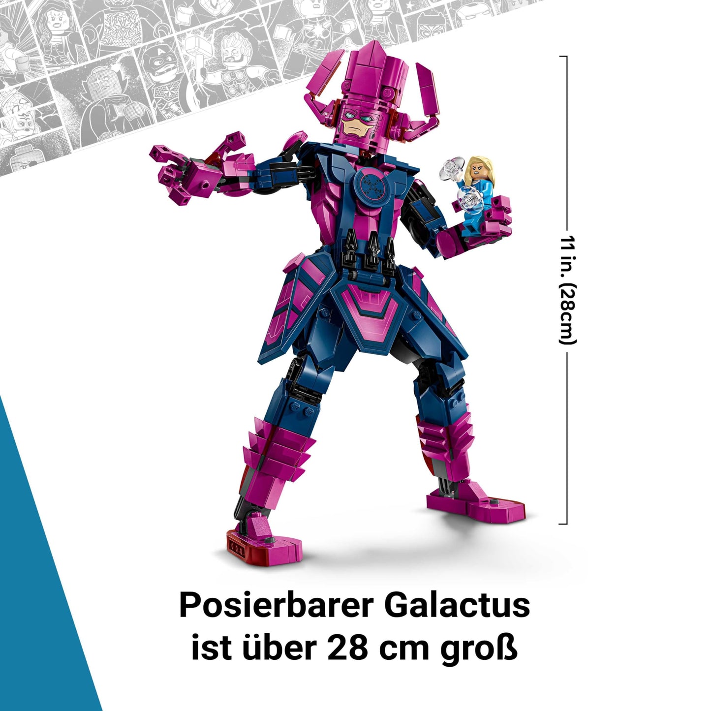 LEGO ǀ Marvel Fantastic Four vs. Galactus building figure - building set with superheroes - playset with The Thing, Invisible Woman and Human Torch - creative gift for boys and girls - 76316