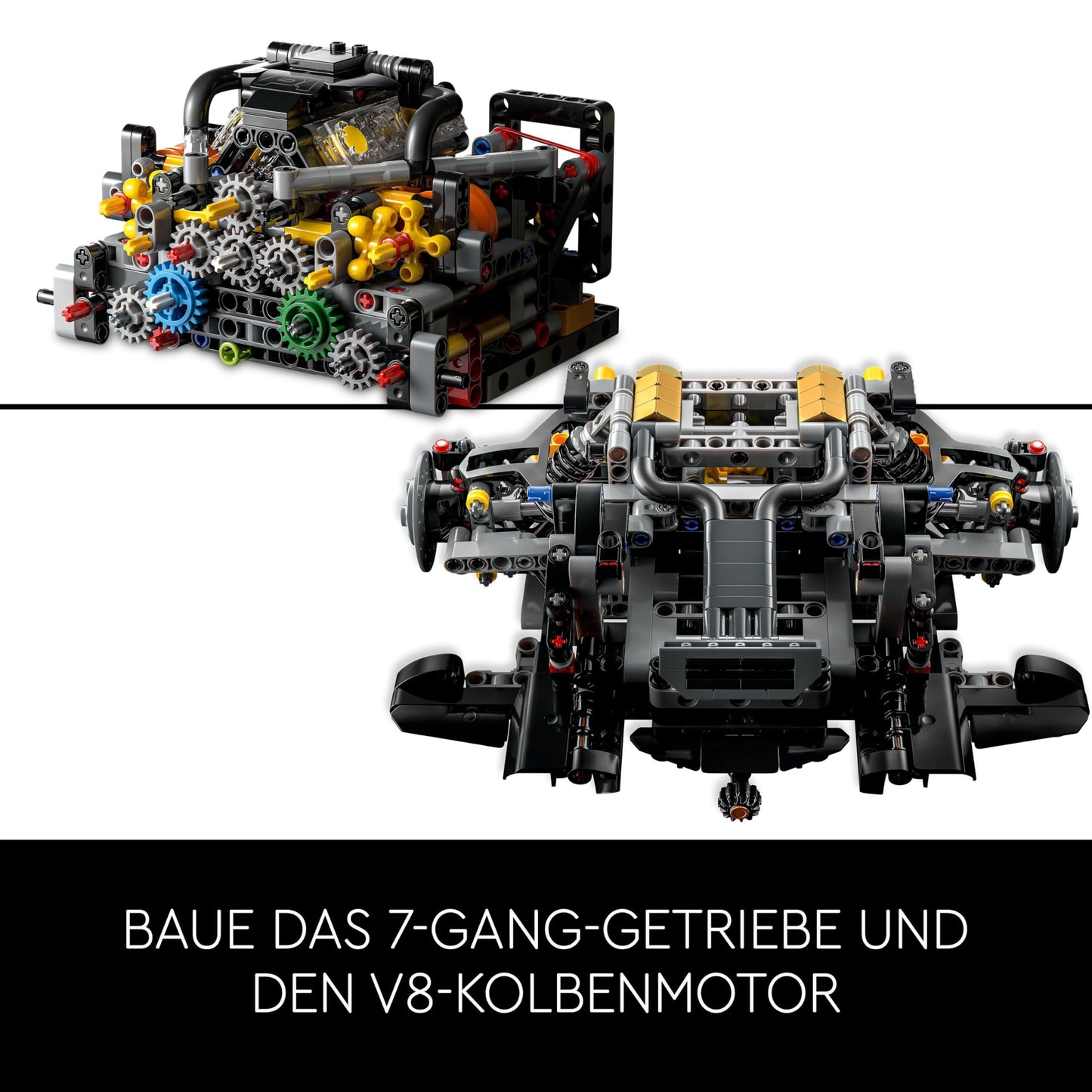 LEGO Technic McLaren P1, super sports car set for adults, gift for car fans, scale collector's item with V8 piston engine and 7-speed gearbox, model car, toy car set 42172