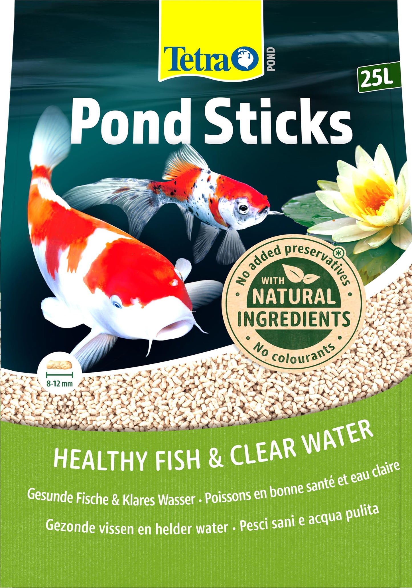 Tetra Pond Sticks - fish food for all pond fish, supports healthy fish and clear water in the pond, 25 L bag - 4004218129368