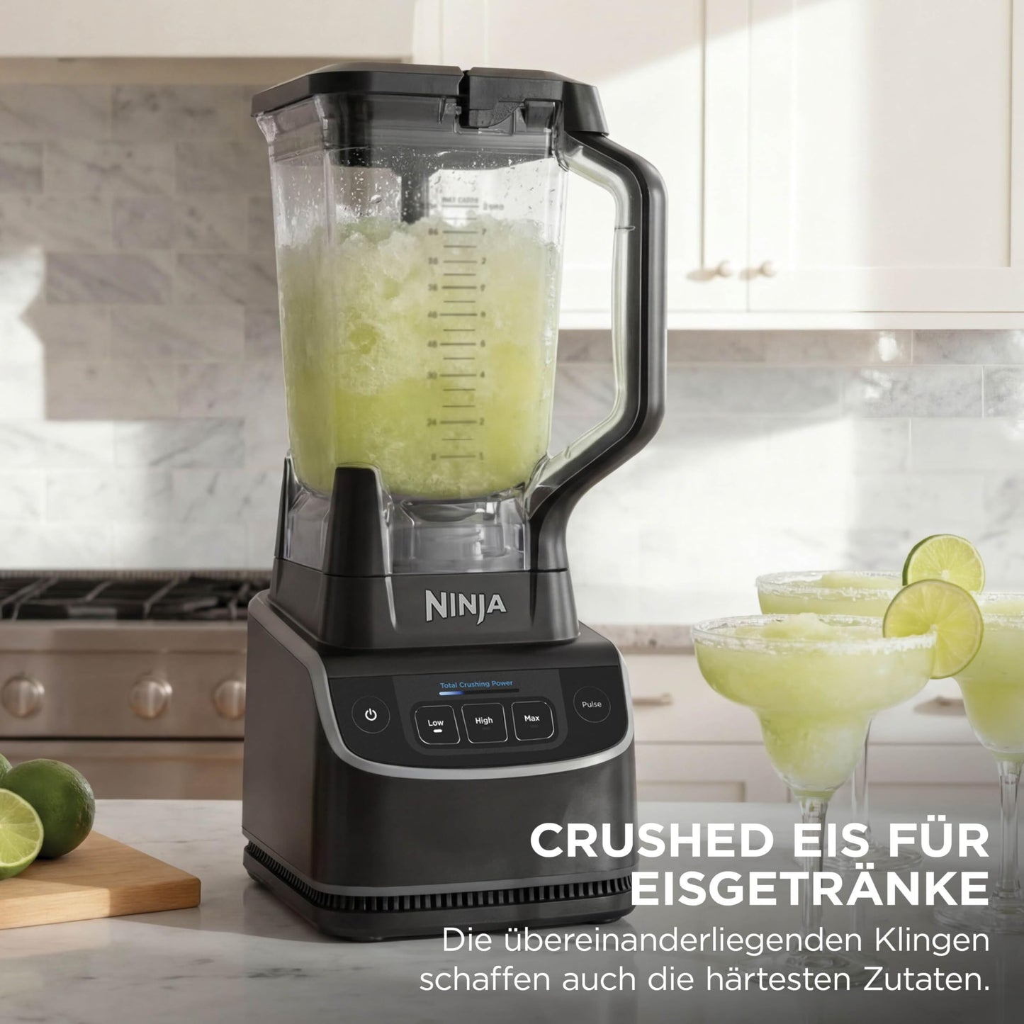 Ninja UltraCrush Blender, 3 Speed Settings, Manual Pulse Mode, 1.9 Liter Capacity Container for Liquids, for Making Smoothies, Dips, Sauces and More, Black BP201EU