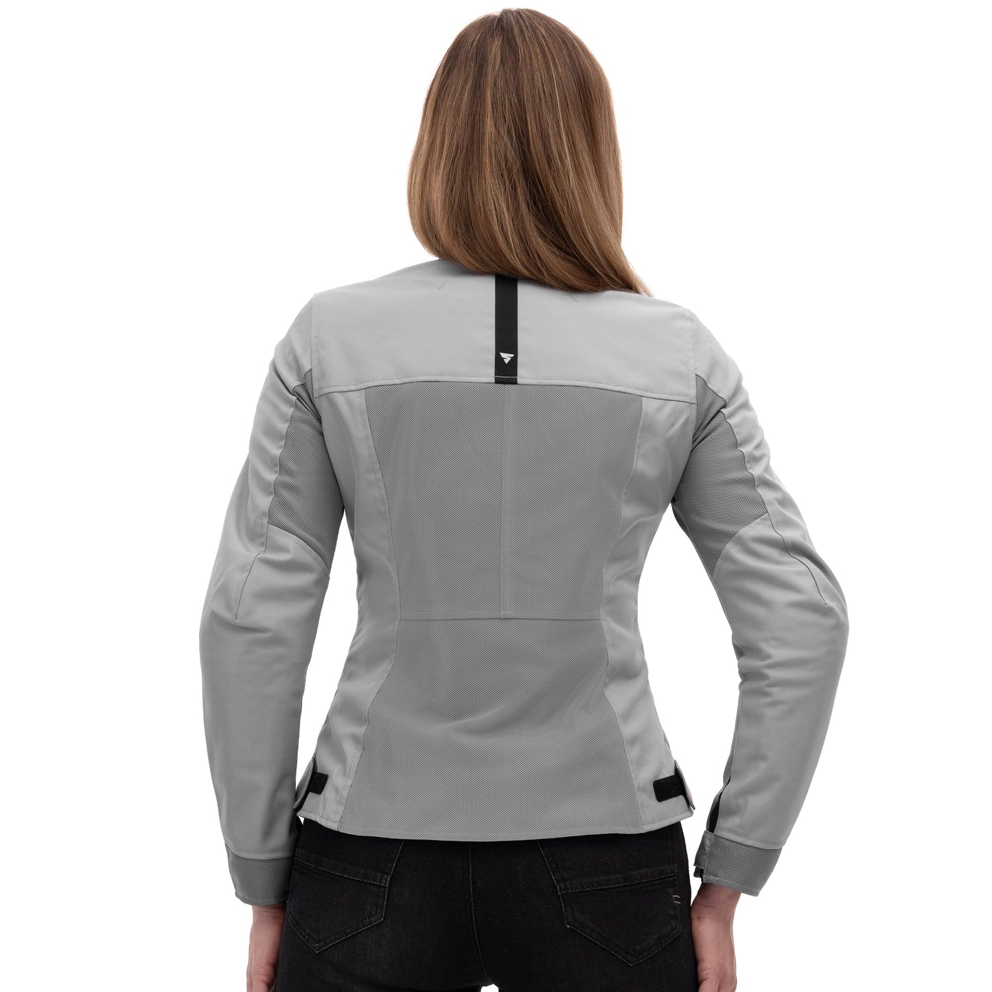 SHIMA OpenAir Motorcycle Jacket Women's with Protectors AirForce Back Protector Motorcycle Jacket Summer Mesh Ventilated Textile Jacket Protective Jackets Protector Jacket Airy (Women, Grey, XS) - OPENAIR