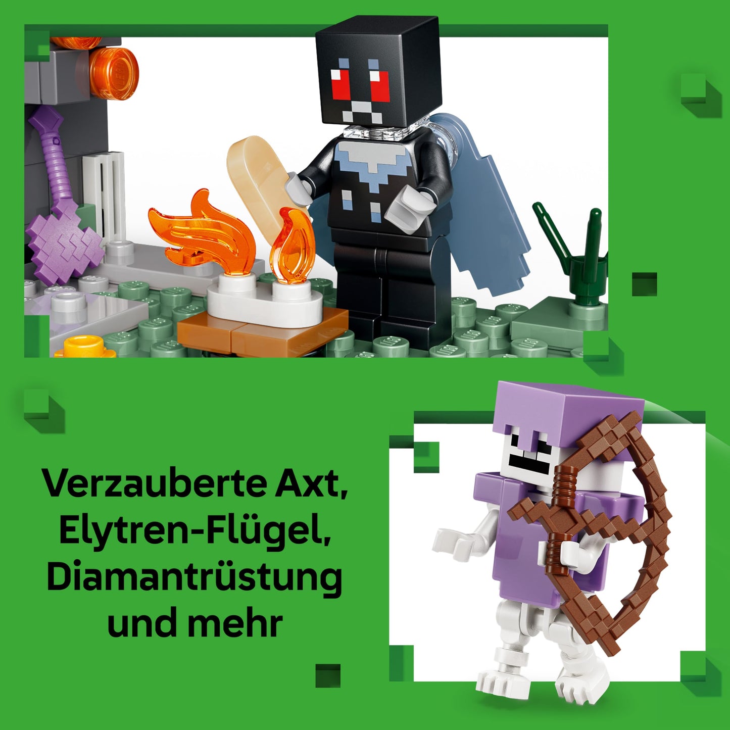 LEGO Minecraft Pale Garden - Creative toy for children - Toy biome for boys and girls aged 7 and up - with Minecraft figures - Mothman, Creeper, Skeleton and Gnarl - Gift - 21586