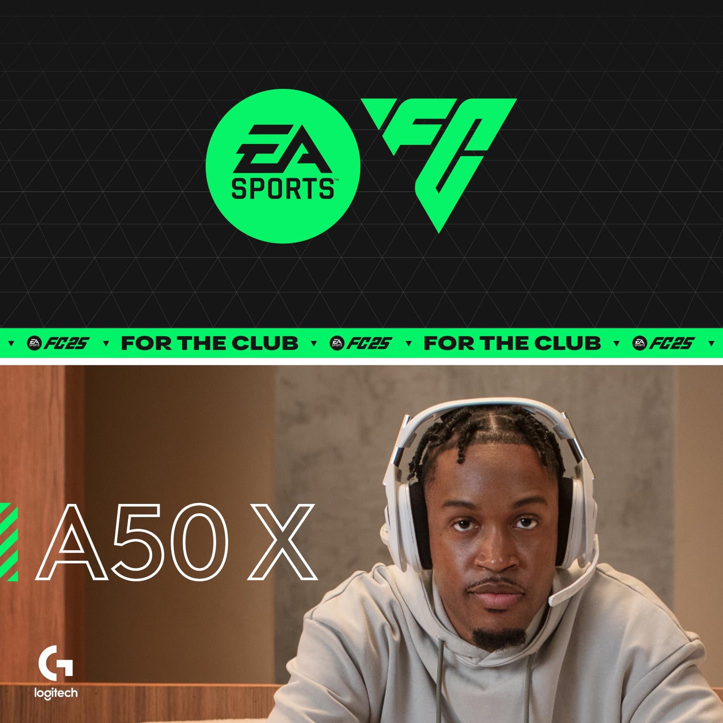 Logitech G Astro A50 X LIGHTSPEED Wireless Gaming Headset + Base Station & EA SPORTS FC 25 (PS5 - PlayStation 5), Soft Bundle - White - A50X-50