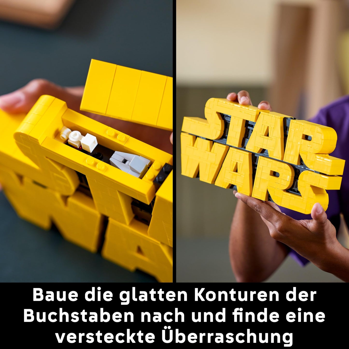 LEGO Star Wars 75407 Star Wars Logo Bricks - Collectible Building Set for Adults - Pop Culture Model - Office Display - Gift Idea for Adults and Teens Fans