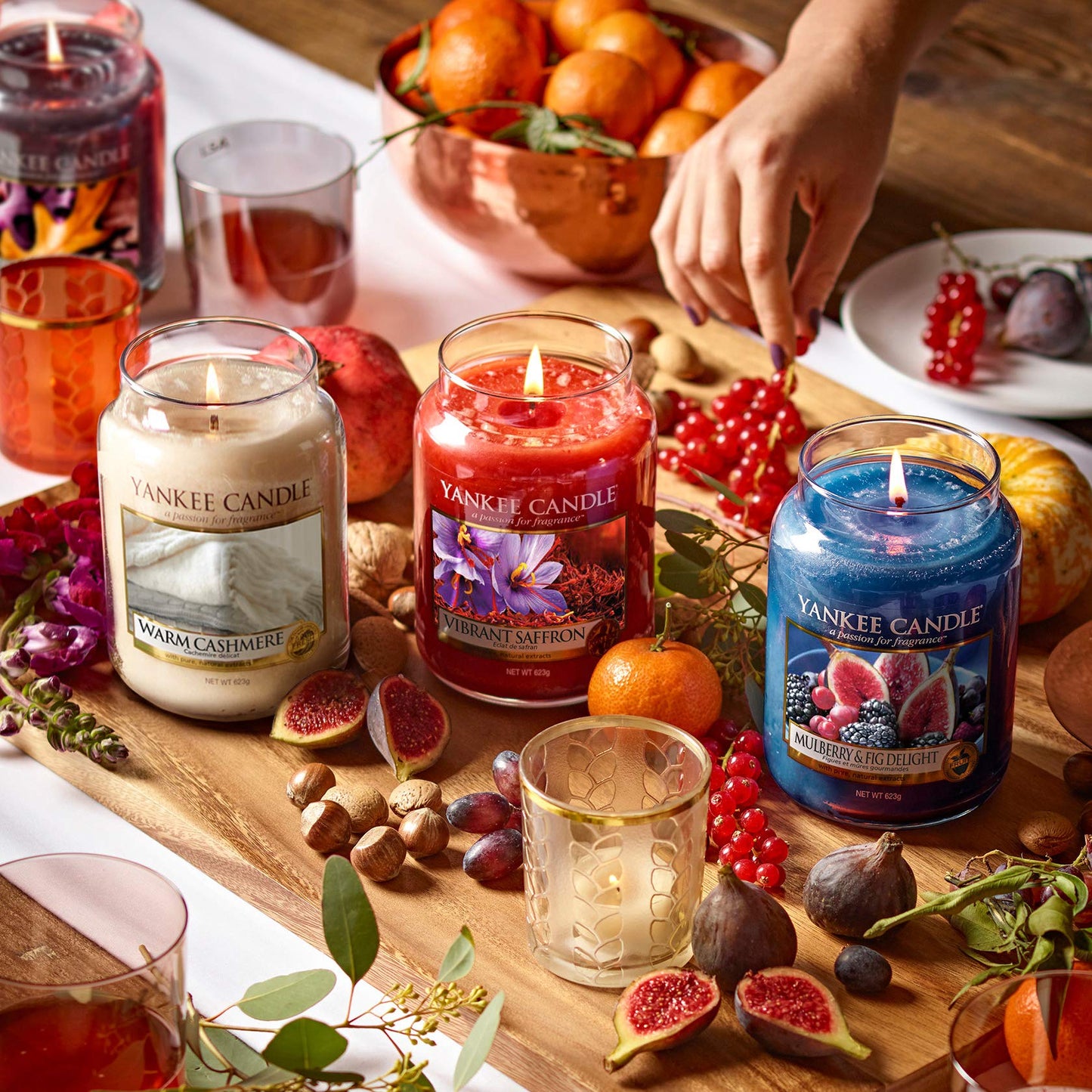 Yankee Candle scented candle in a glass (large) | Mulberry & Fig Delight | Candle with a long burning time of up to 150 hours Perfect gifts for women - 5038581016498