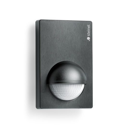 Steinel motion detector IS 180-2 black, 180° infrared motion sensor, twilight sensor for indoor and outdoor use - 603113