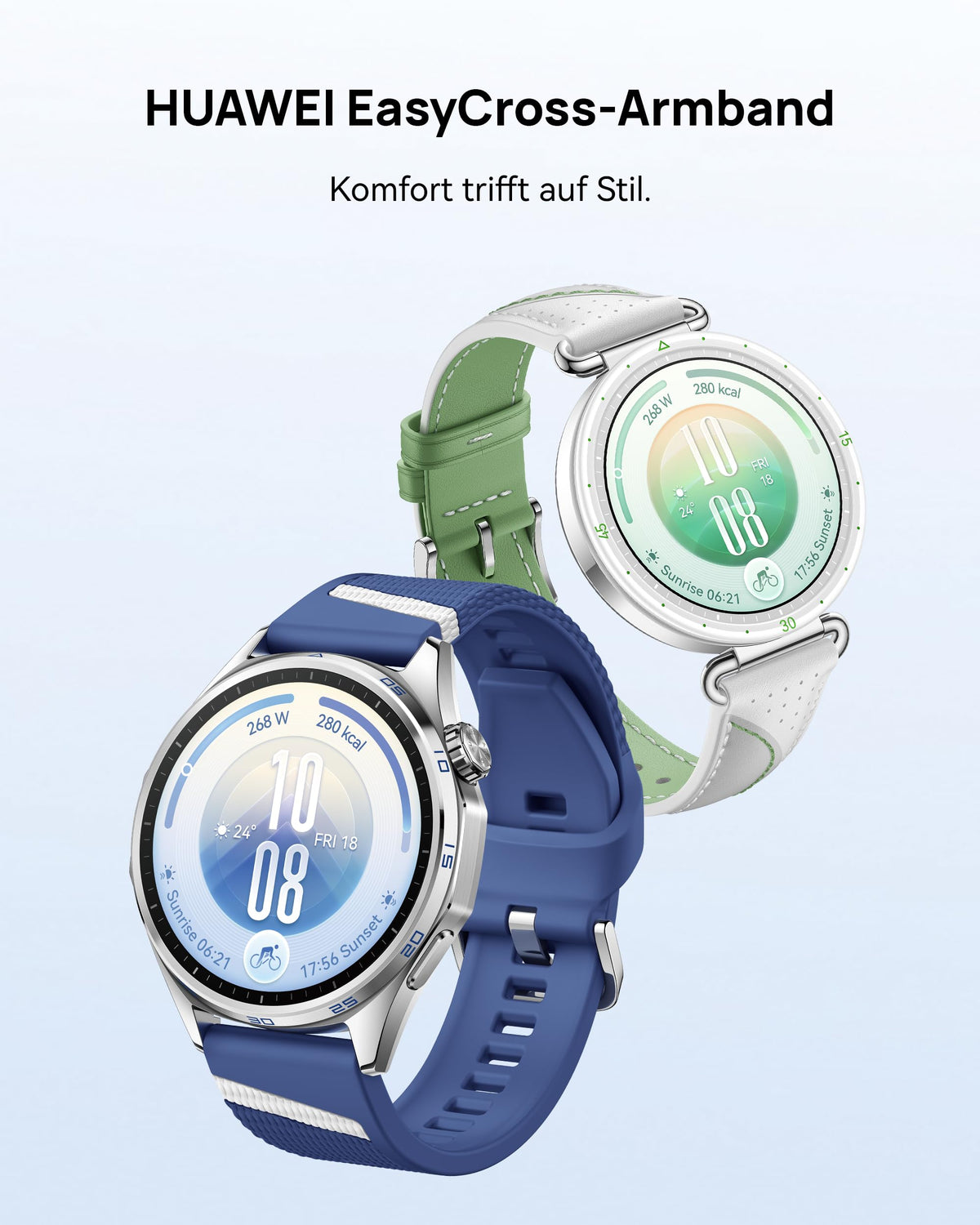 HUAWEI Watch GT 7 Smartwatch with Ski & Bike Features, 41 mm, Light Blue - Konsu-B39FB