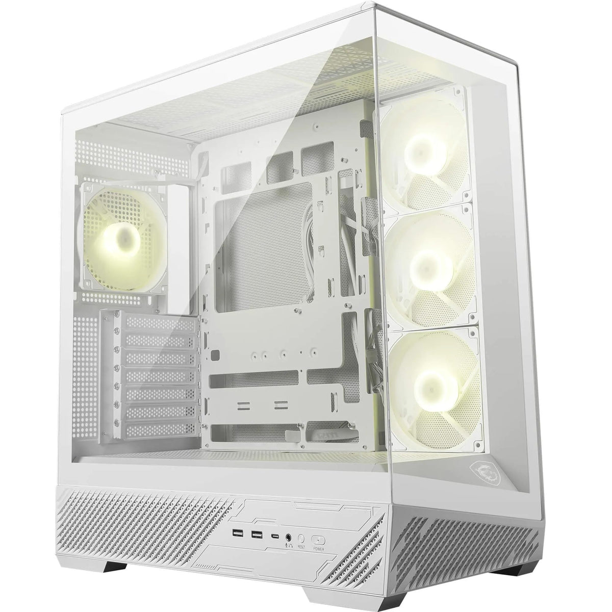 MSI MAG PANO 130R PZ White - Mid-Tower Gaming PC Case - 306-7G32W21-HH9
