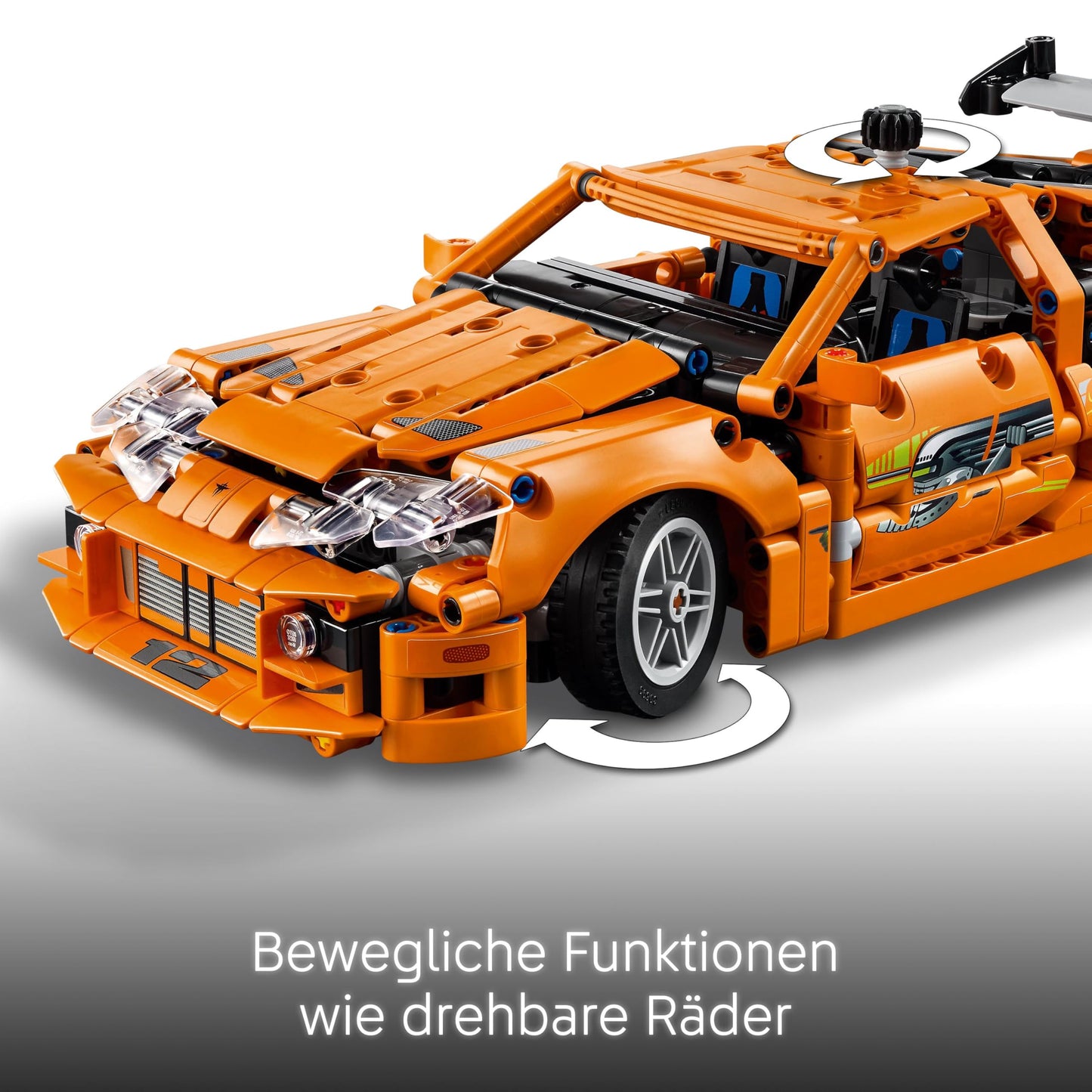 LEGO Technic Fast and Furious Toyota Supra MK4 - toy car - with 6-cylinder engine and opening doors - model set for boys and girls aged 9 and up - birthday gift idea 42204