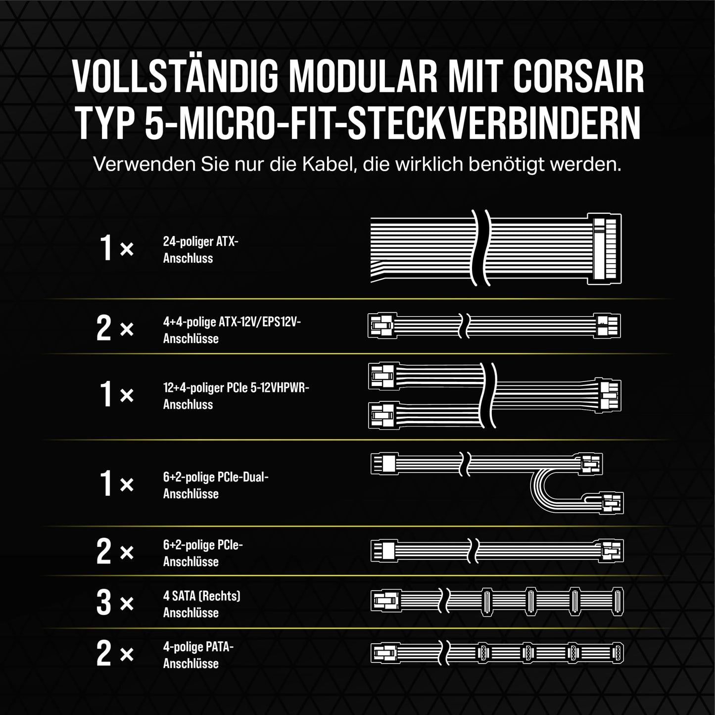 Corsair RM850x SHIFT Fully Modular ATX Power Supply - Modular Side Interface - ATX 3.1 & PCIe 5.1 Compatible - Zero Speed Fan Mode - 105°C Capacitors - 80 PLUS Gold Efficiency - White - CP-9020274-EU