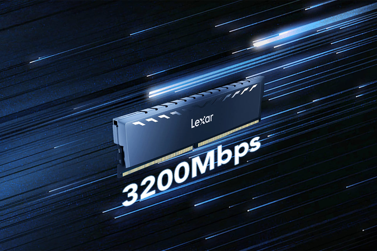 Lexar DDR4 RAM 16GB Kit (2x8GB) 3200 MHz, DRAM 288-Pin UDIMM Desktop Memory, XMP 2.0 high-performance RAM, CL16-18-18-38, 1.35V - LD4BU008G-R3200GDXG