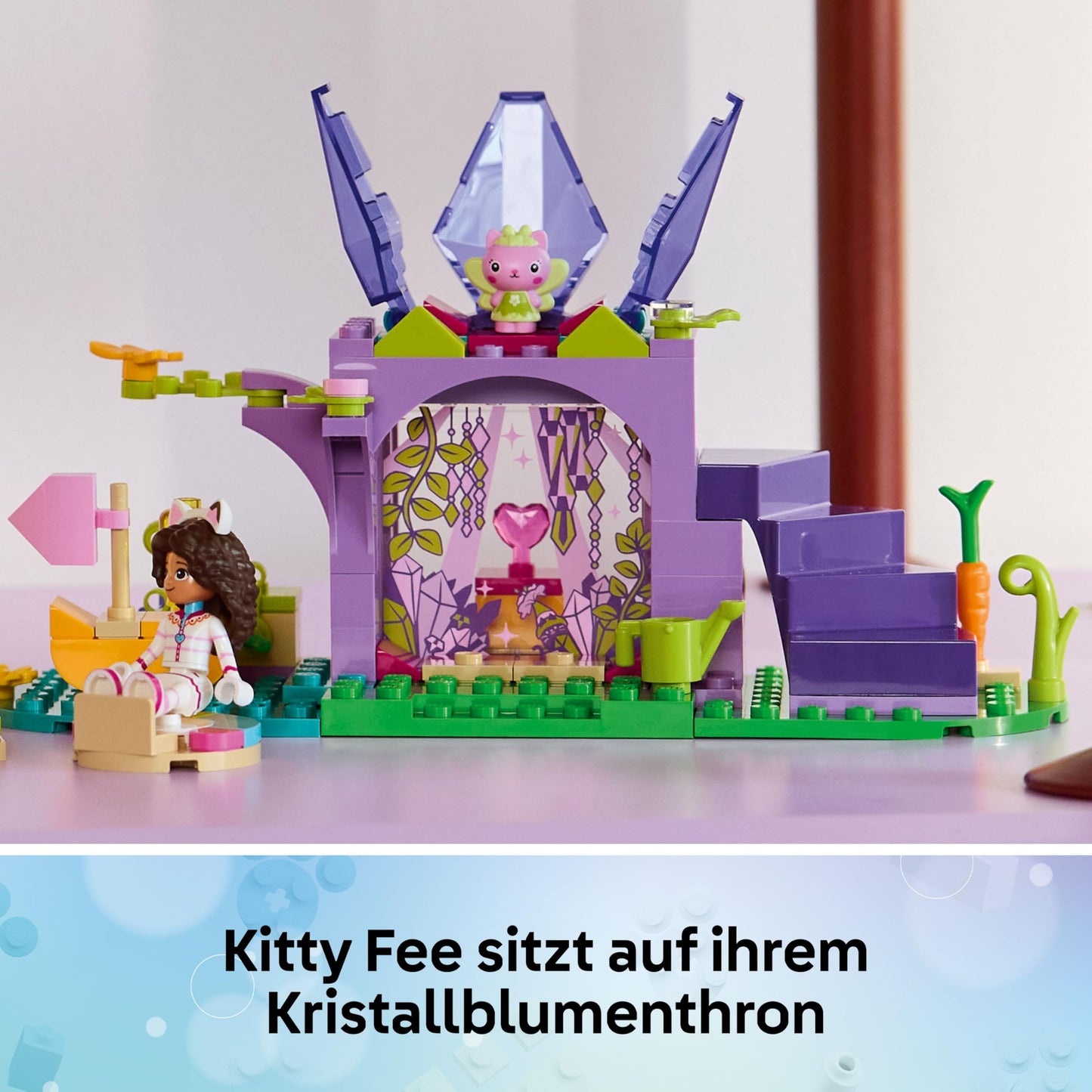 LEGO Gabby's dollhouse - icing mountains and kitten garden - playset with minifigure, panda paw and kitty fairy - doll incl. accessories - gift for girls aged 4 and up & film fans - 11205