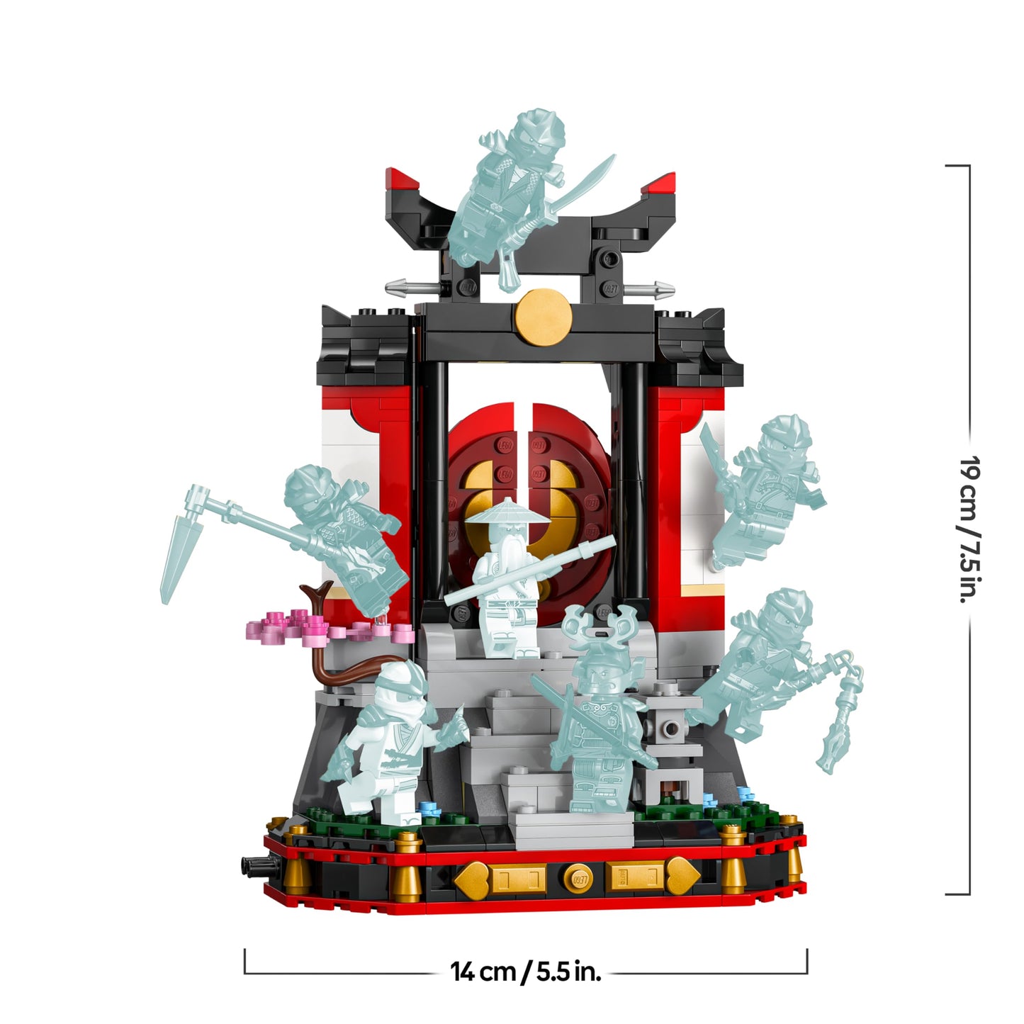 LEGO NINJAGO 15th anniversary: ninja characters to display - monastery toy with 8 collectible minifigures & swords - creative gift for boys aged 14 and over & adult fans - 71866