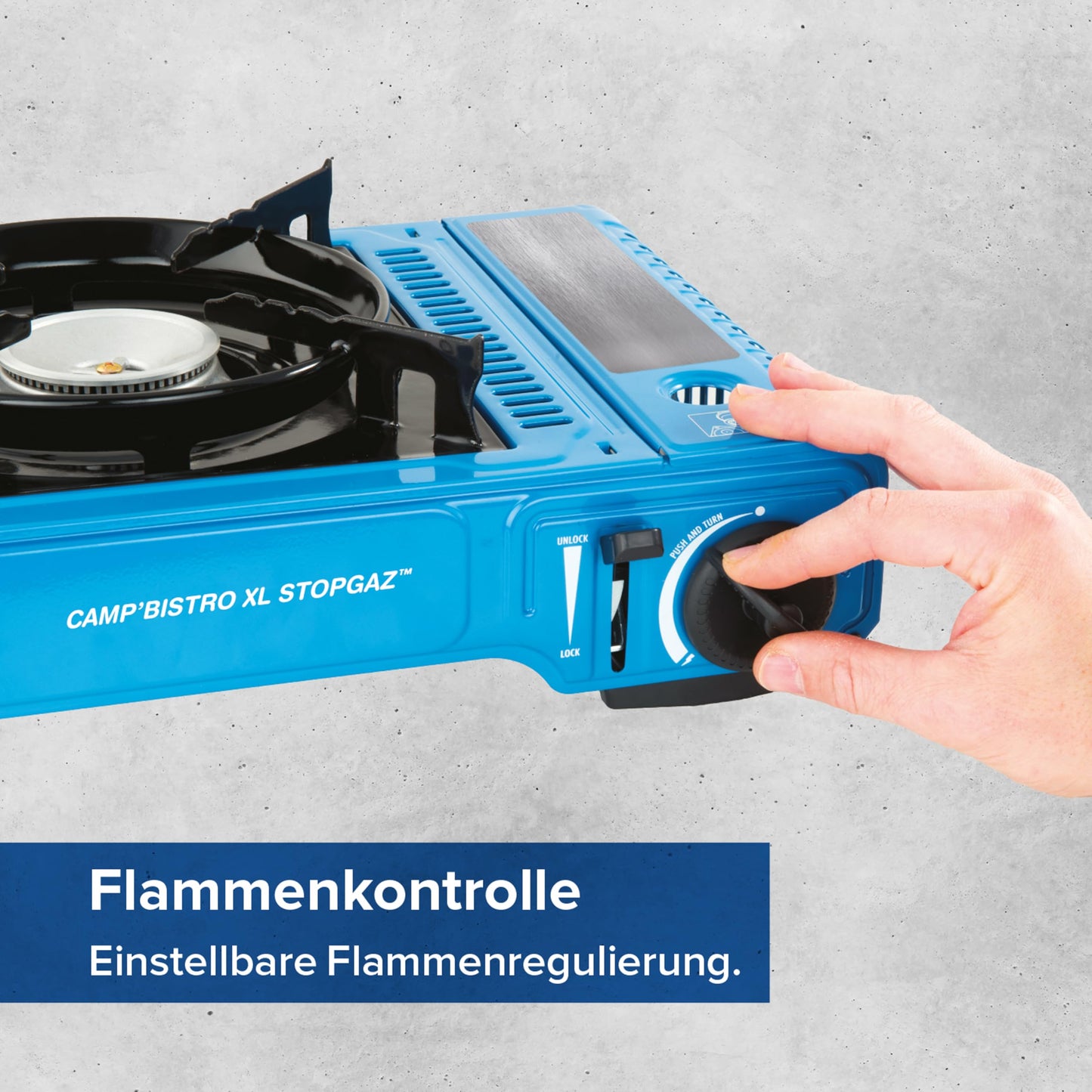Campingaz Camp'Bistro DLX Stopgaz camping stove, blue - 2000039195