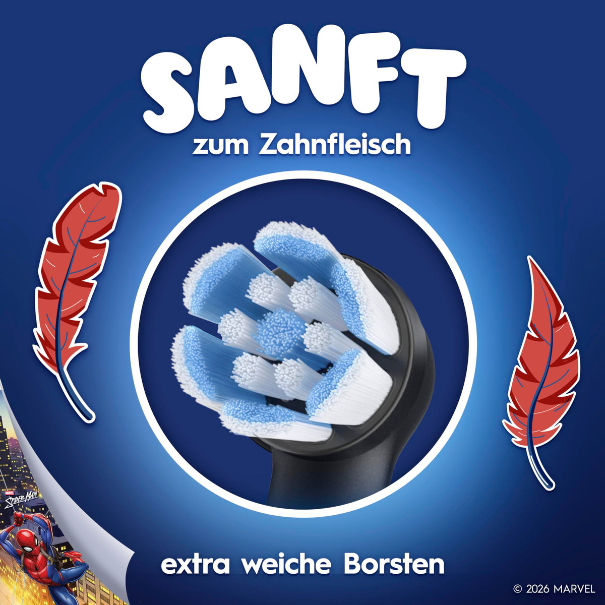 Oral-B iO Perii de schimb Kids 6+ Marvel Spiderman, Negru, 8 bucăți - 8700216932295