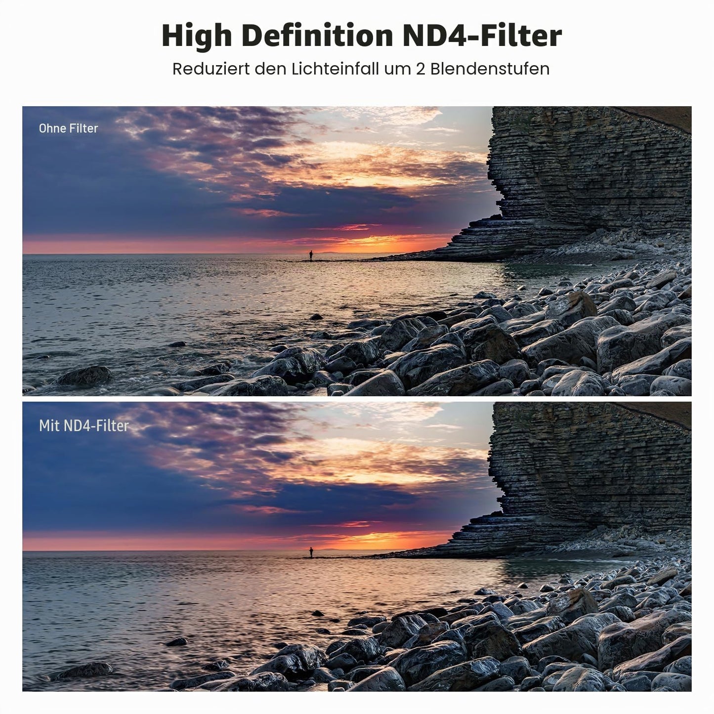 NEEWER 77mm UV/CPL/ND lens filter set with hard case, coated optical glass accessories & aluminum frame ultraviolet filter + circular polarization filter (CPL) + neutral density (ND4) filter - NW