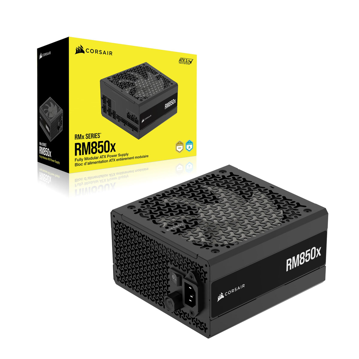 CORSAIR RM850x Sursă ATX complet modulară, silențioasă – Negru - CP-9020270-EU