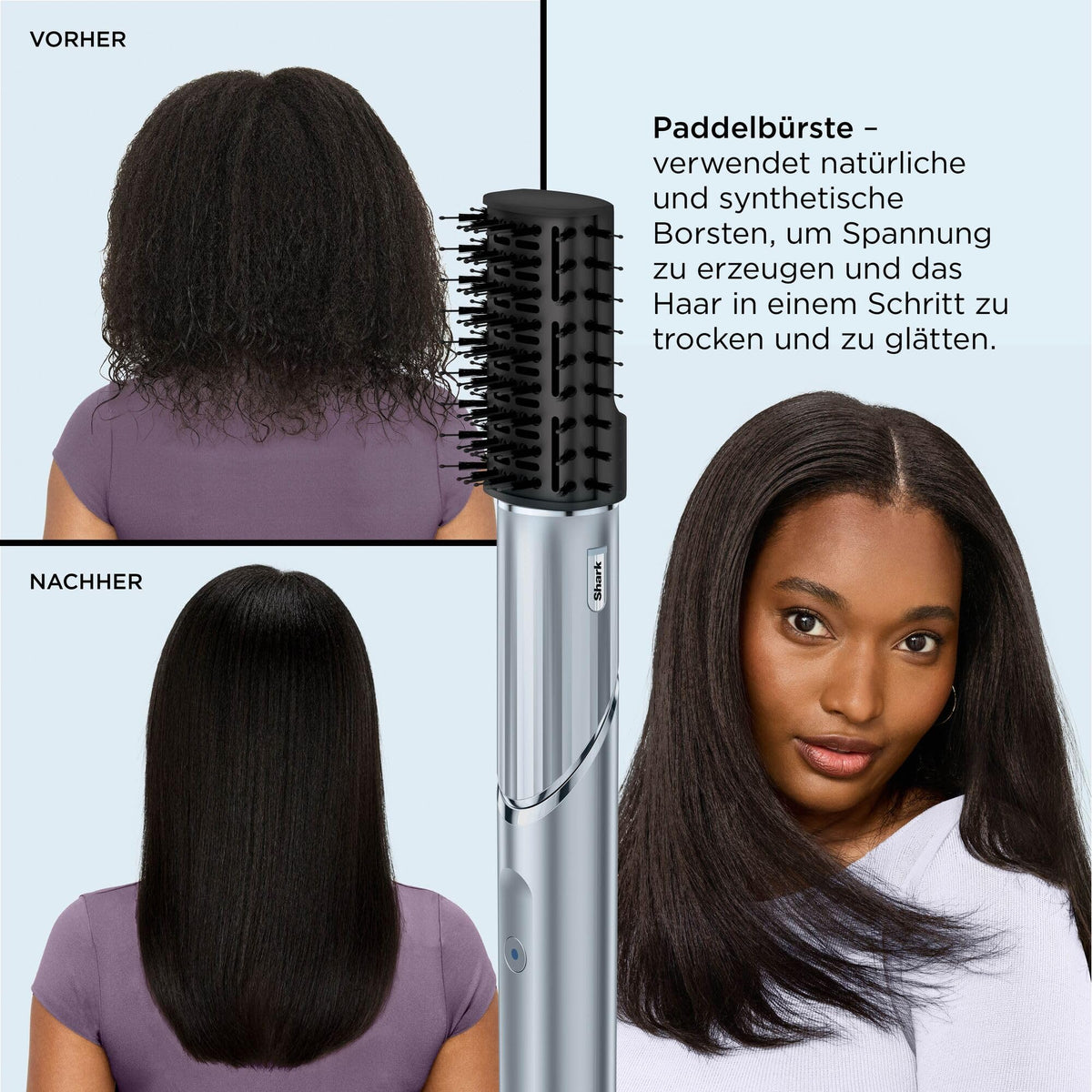 Shark FlexStyle Ediție Limitată Albastru Glacial 6-in-1 Styler de Păr, HD476WHEU