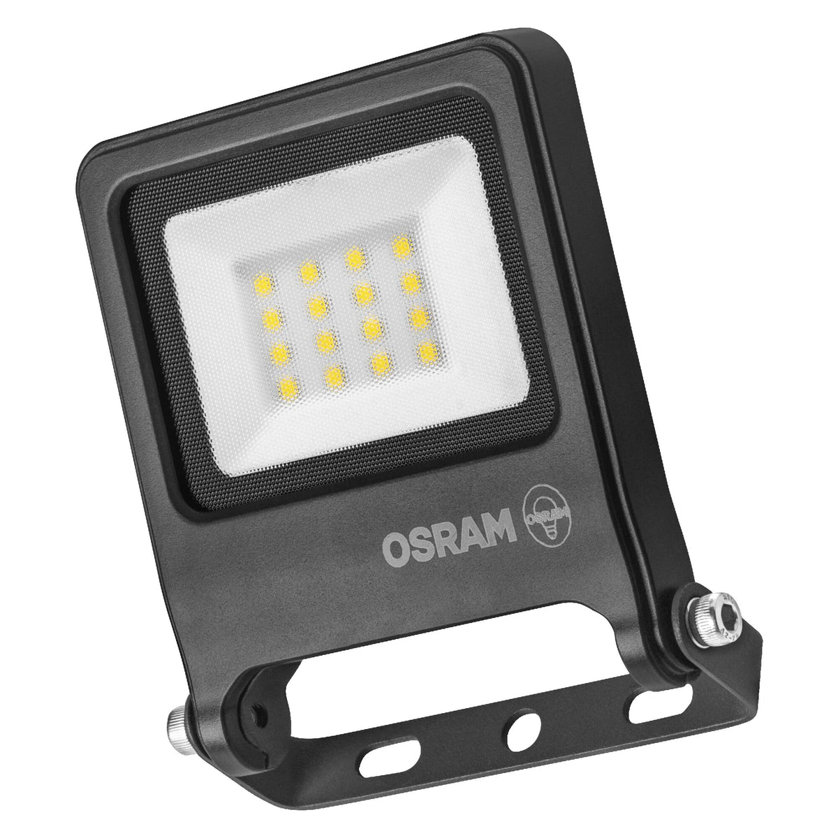 Osram ENDURA FLOOD PC 10W LED Floodlight, 3000K warm white, 1000 lumens, IP65 weatherproof floodlight, recycled aluminum, 110° angle, dark gray, 2-Pack - 4099854669491