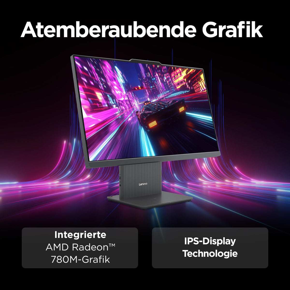 Lenovo IdeaCentre 5i All in One | 23.8" Full HD Display | Intel Core i5-13500H | 16GB RAM | 1TB SSD | Intel Iris Xe Graphics | Win11 Home | QWERTY | gray | includes keyboard & mouse | 3 months Premium Care - F0GR00AUGE