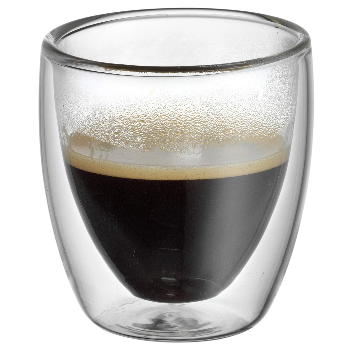 WMF Kult double-walled espresso cups glass set of 6, double-walled glasses 80ml, floating effect, thermal glasses, heat-resistant espresso glass - 901402000