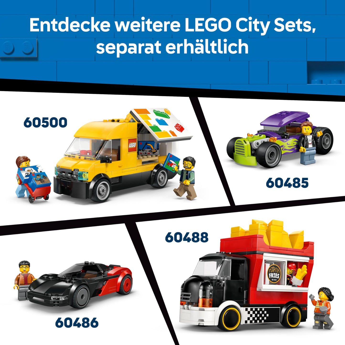 LEGO City Prison Transporter - Toy Truck Building Set with Motorcycle, 3 Minifigures and Removable Prison Door - Birthday Gift for Boys Ages 6 and Up - 60479