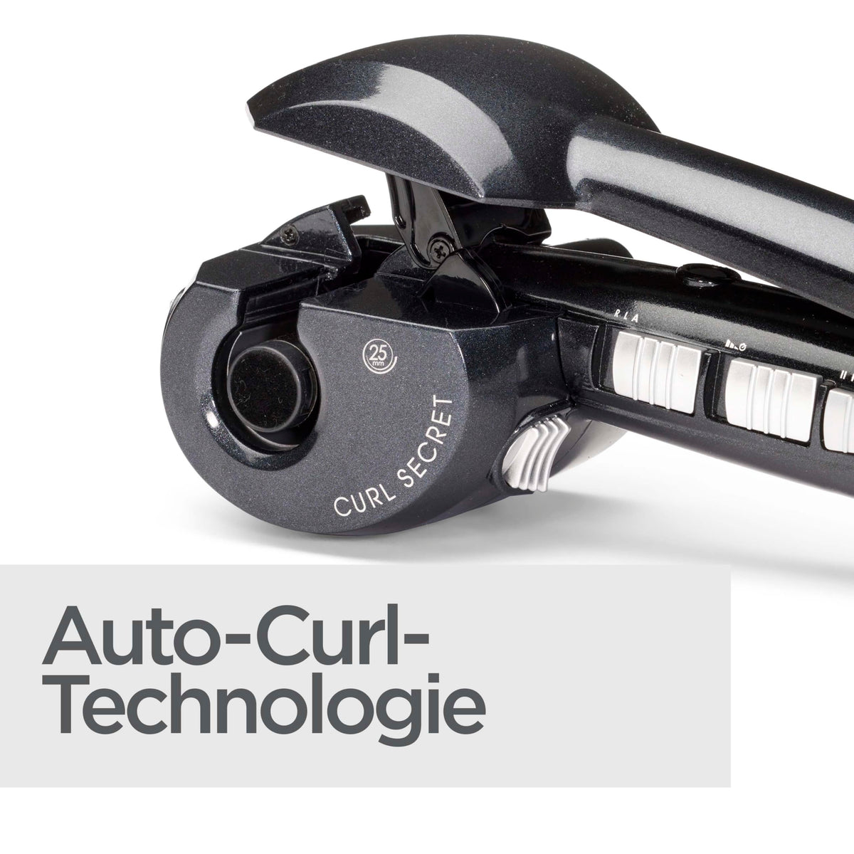BaByliss Curl Secret - Ionic 2 Automatic Curling Iron, 2 interchangeable attachments, temperatures from 190-230°C, black, 25-35mm diameter, C1300E