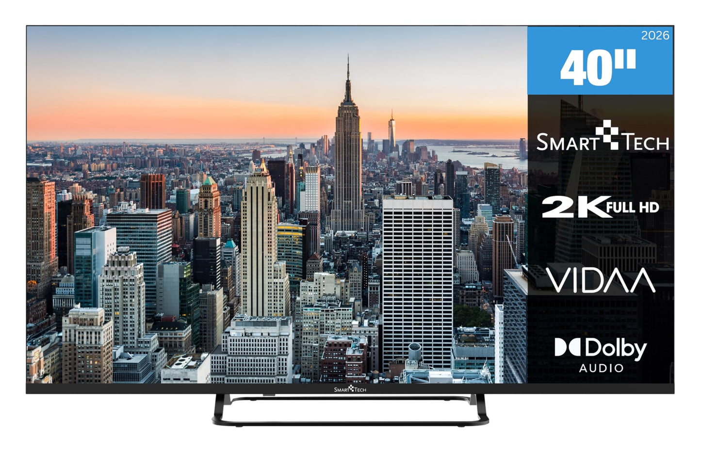 Smart Tech 40FV02V TV 40 inch Smart TV VIDAA - TV with Full HD resolution and triple tuner, LED TV (2026)