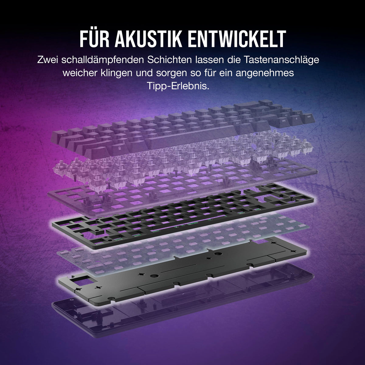 Corsair K65 PRO Mini RGB 65% Optical Mechanical Gaming Keyboard - Black - CH-91A401A-DE