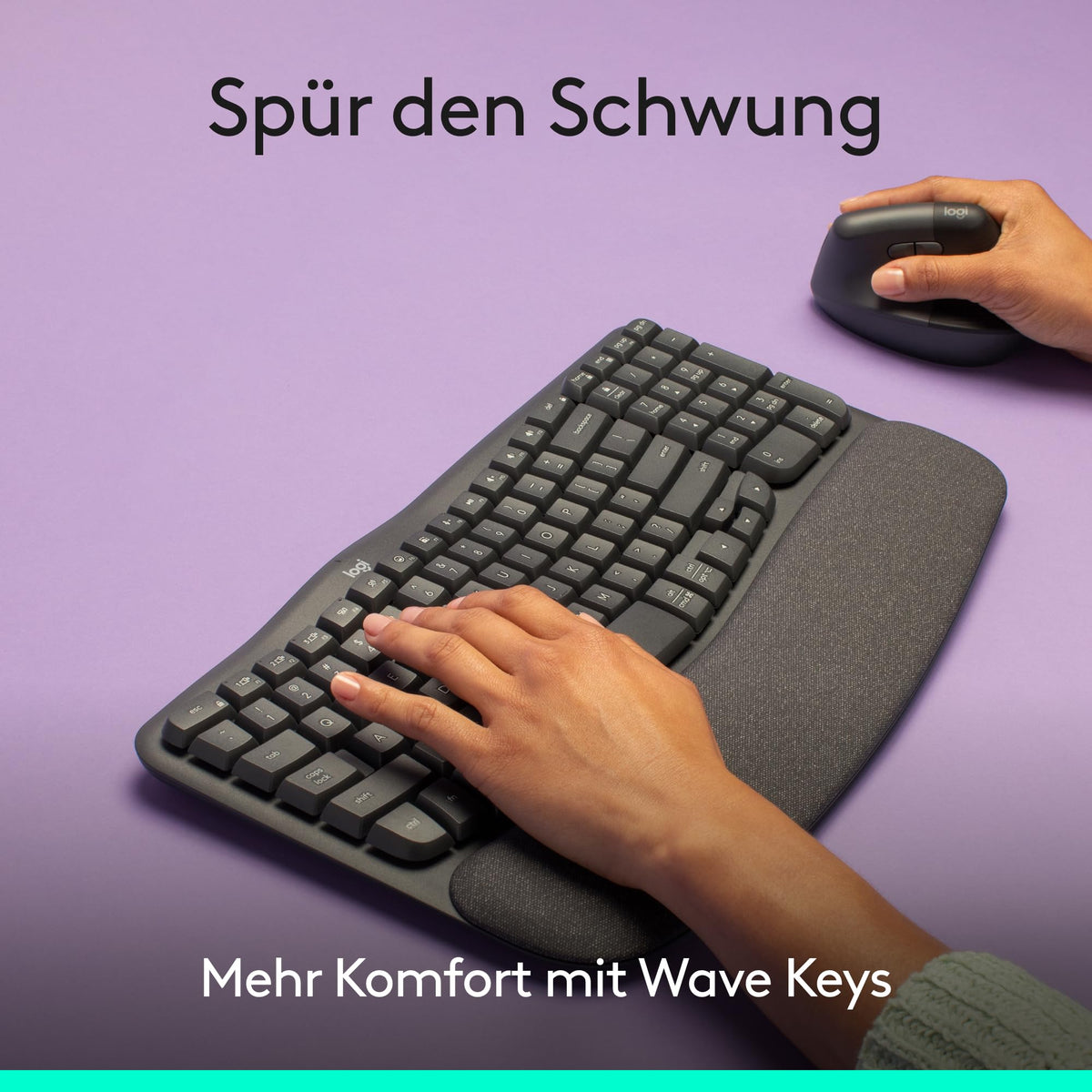 Logitech Wave Keys wireless ergonomic keyboard - 920-012283