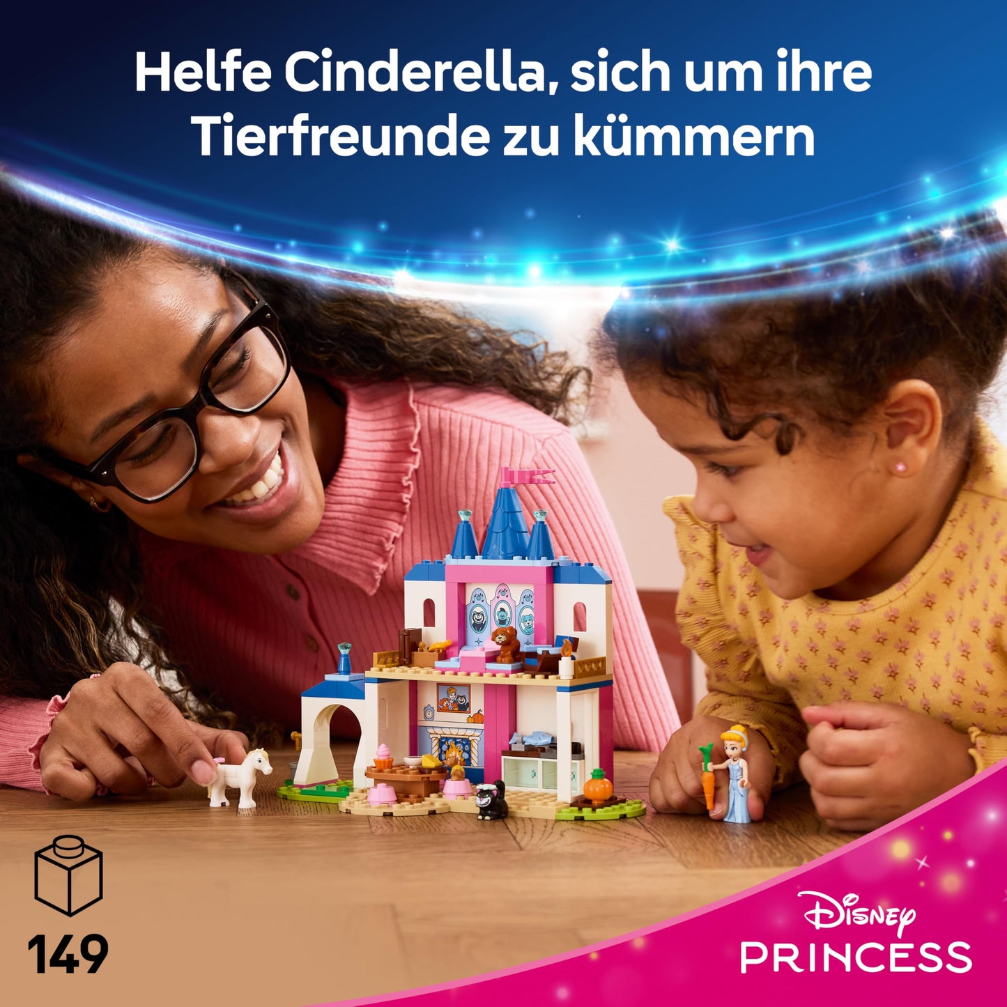 LEGO ǀ Disney Princess Cinderella's Animal Palace - educational toy with mini doll and 4 animal figures - birthday gift for girls and fans aged 4 and over - 43283