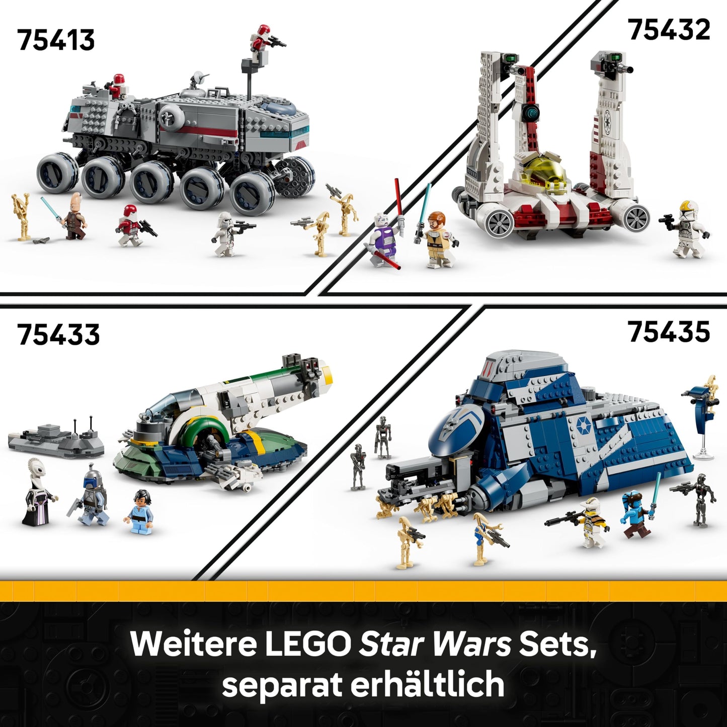 LEGO Star Wars Clone Troopers of the 327th Star Corps Battle Pack - Toy for children aged 7 and up - Minifigures to build and collect - Creative gift for boys and girls - 75431