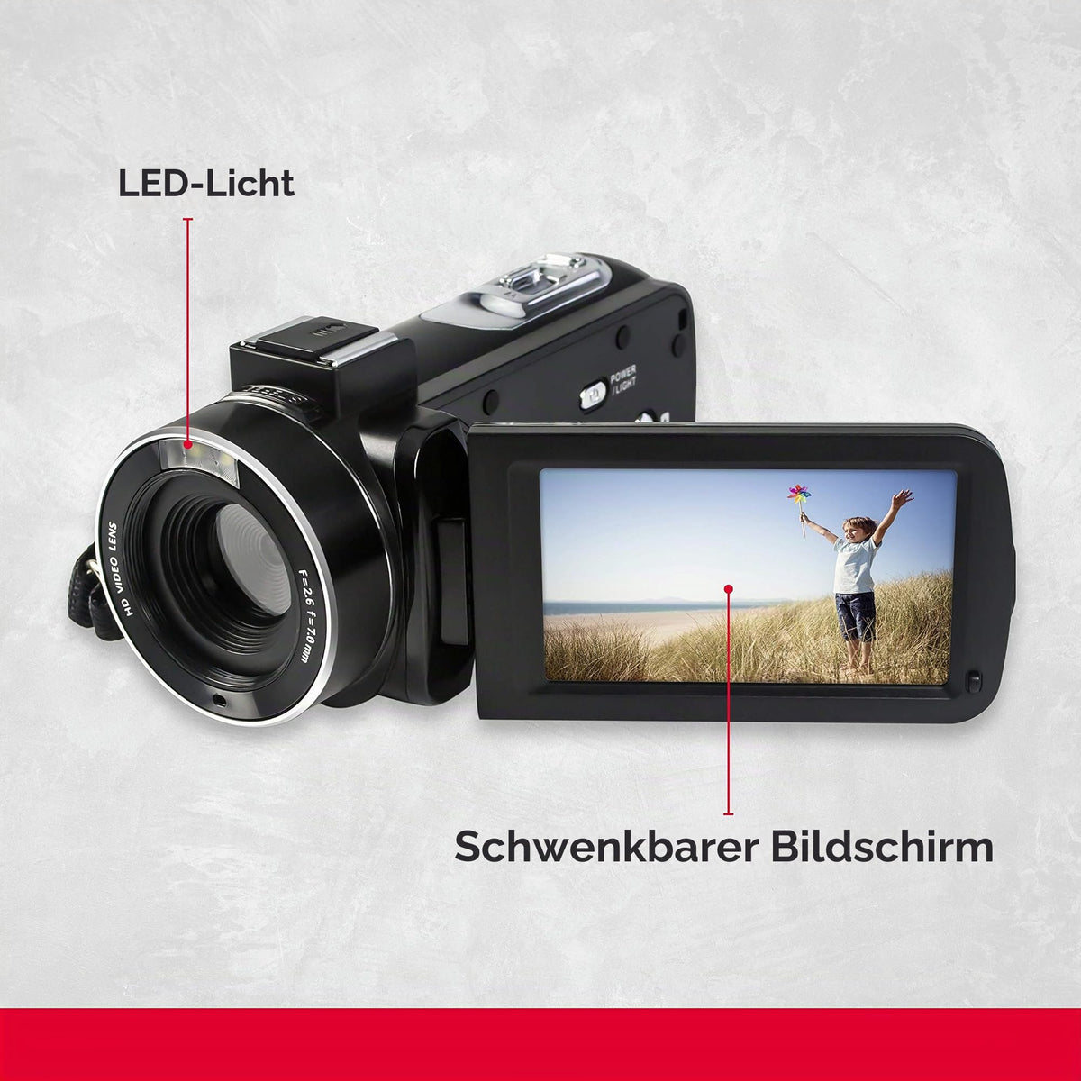 AGFAPHOTO Realimove CC2700 Camcorder Ultra HD 2.7K Video Camera - CC2700-2MIC
