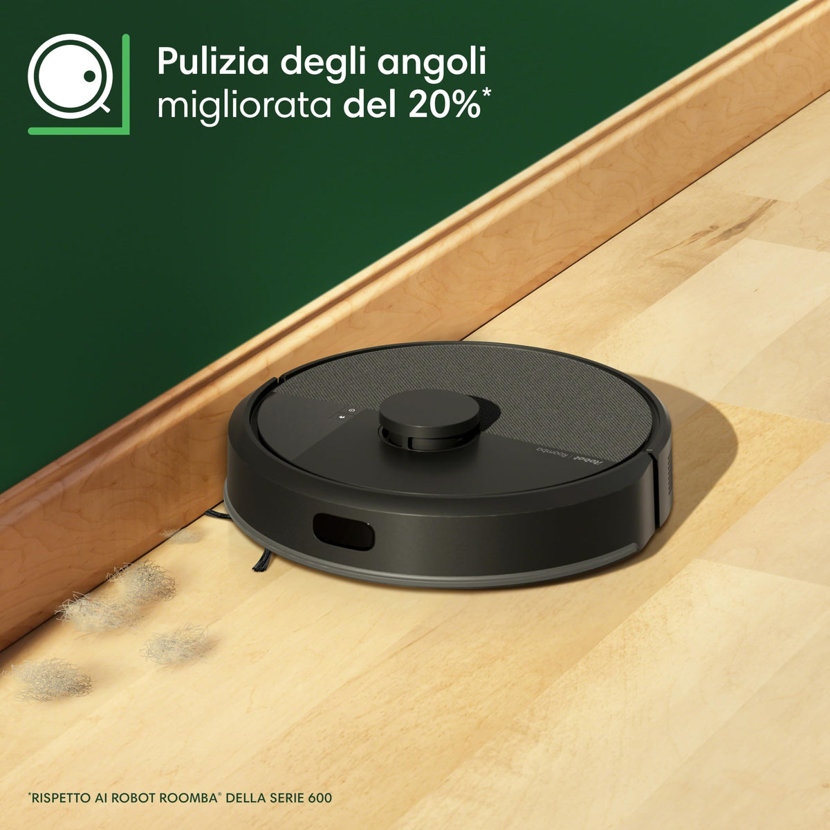 iRobot Roomba 105 Combo - Vacuuming + Mopping - Clearview LiDAR - 7000Pa - 120 mins - SmartScrub - Avoids Obstacles - Cleaning Zones - Recharge and Resume - App - Black - Y311