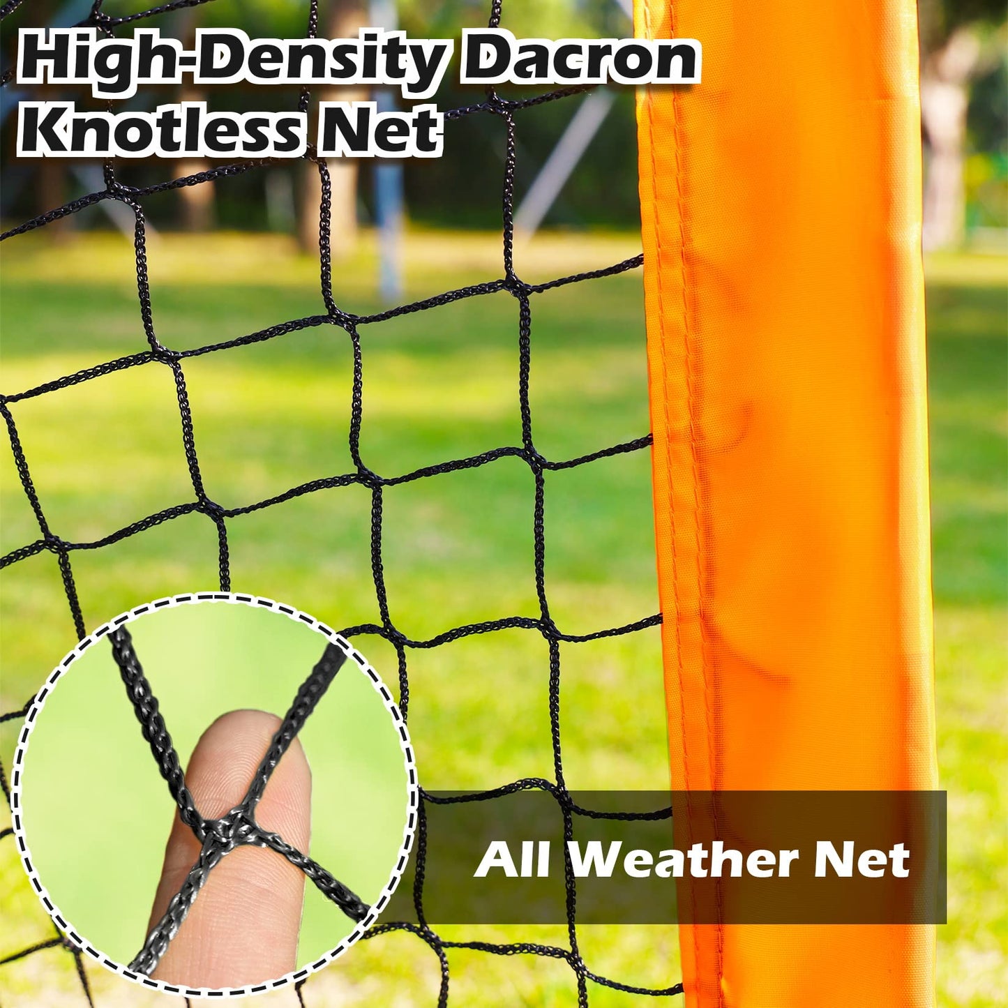 Happy Jump Pop-Up Football Goal - 150x110 cm, 1 goal, orange | Foldable Fiberglass Goal for Kids & Adults | Ideal for gardens and parks - A220521BQ1