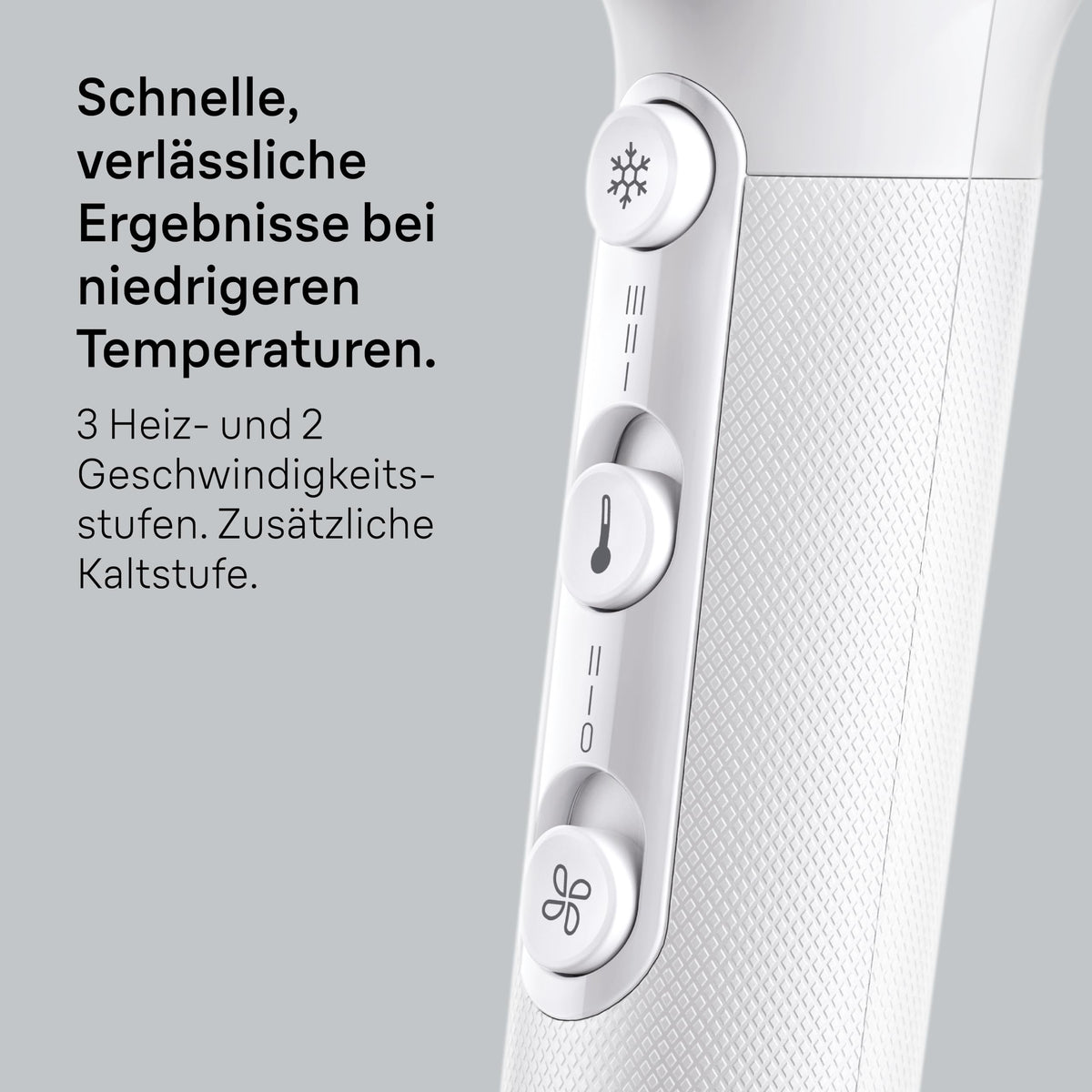 Braun Hair Dryer HD2.1 – Lightweight hair dryer with styling nozzle for all hair types, 2100 W, 3 heat settings and 2 speeds, White, BRHD210E