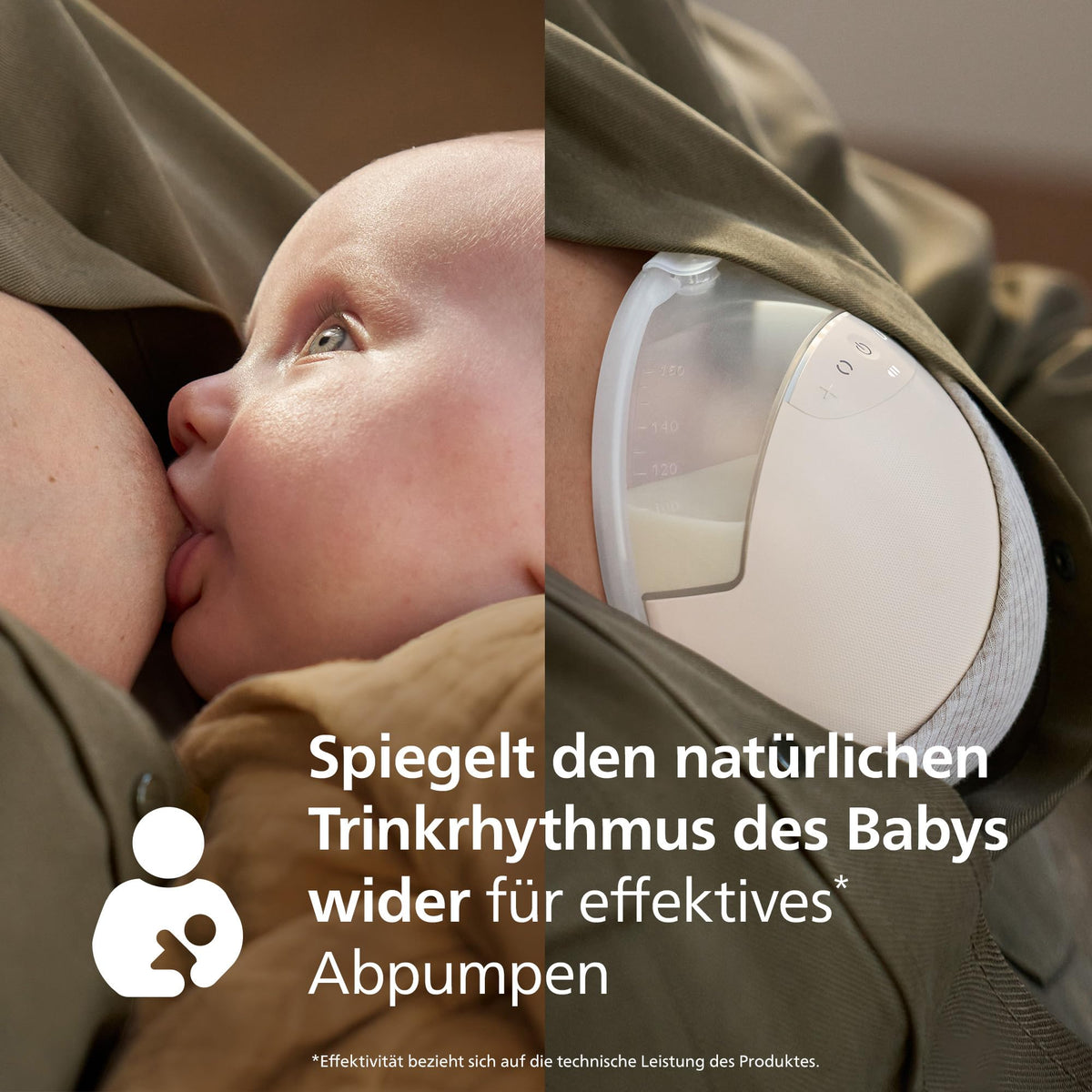 Philips Avent Natural Care Hands-free pompa electrică dublă de lapte – reflectă ritmul de supt al bebelușului, SkinSense perne pentru sâni pentru confort maxim, calitate de spital, SCF495/11