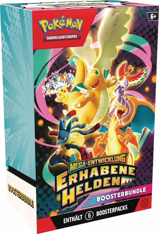 Pokémon Trading Card Game: Mega Evolution Booster Bundle - Exalted Heroes (6 Booster Packs) - Pokémon-Sammelkartenspiel