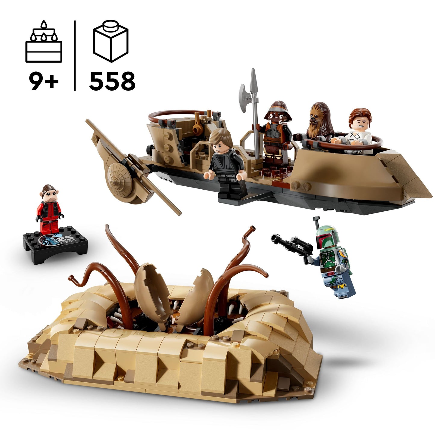 LEGO Star Wars: Return of the Jedi Desert Skiff and Sarlacc Pit Fantasy Collect and Build Building Toy Gift for Boys Girls and All Fans 75396