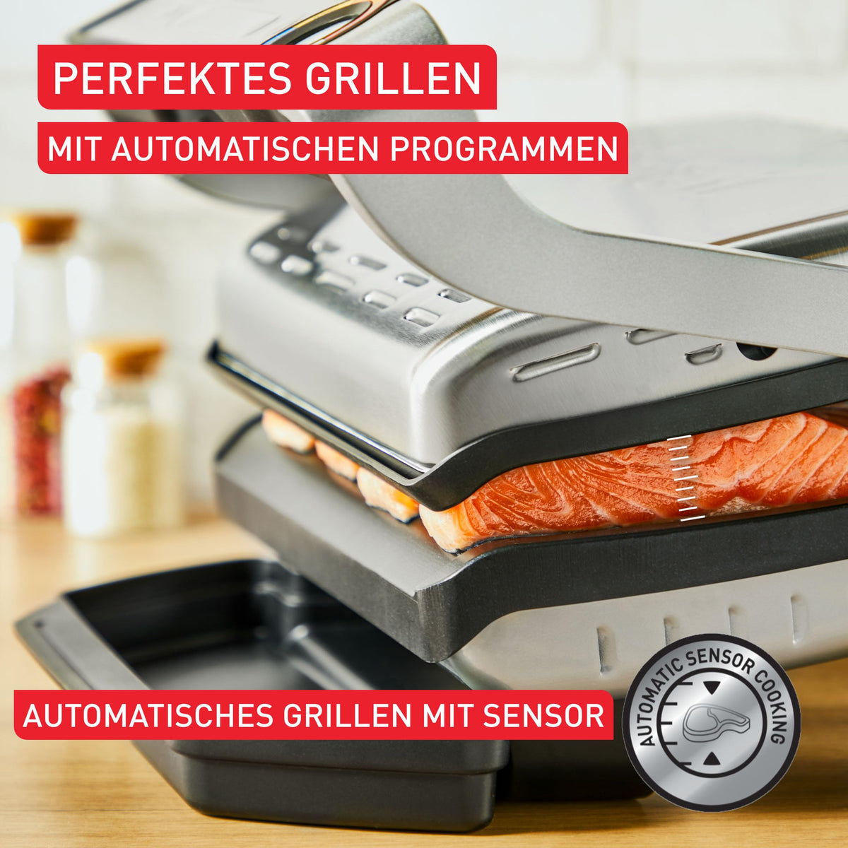 Plăci Tefal Plancha, compatibile cu OptiGrill, OptiGrill +, OptiGrill Elite, pentru ingrediente delicate, din aluminiu turnat cu strat antiaderent, negru, XA728810