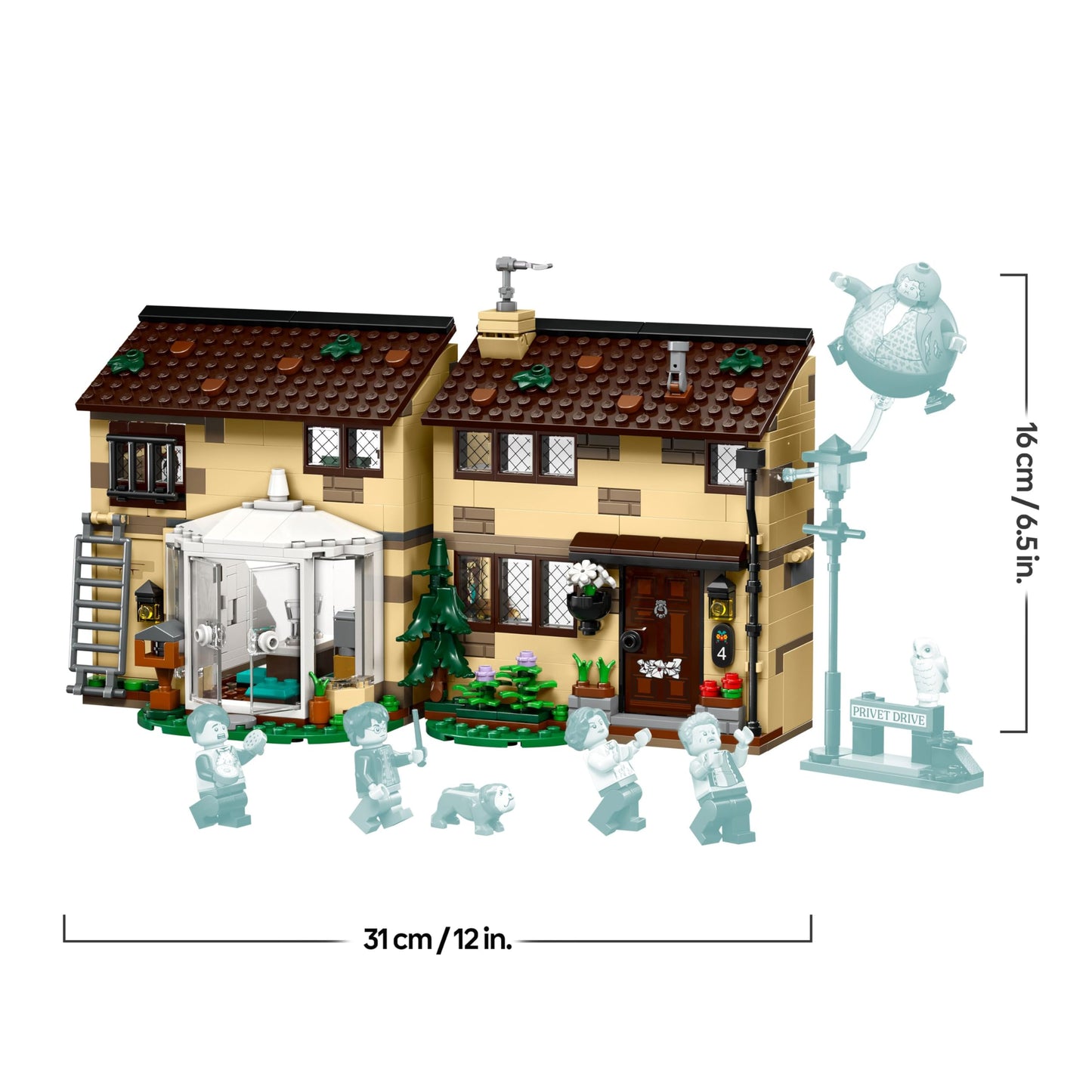 LEGO Harry Potter Privet Drive: Aunt Magda's Visit - Playhouse with interior design, 5 minifigures & Aunt Magda figure - The Prisoner of Azkaban - Gift for boys and girls aged 8 and up 76451