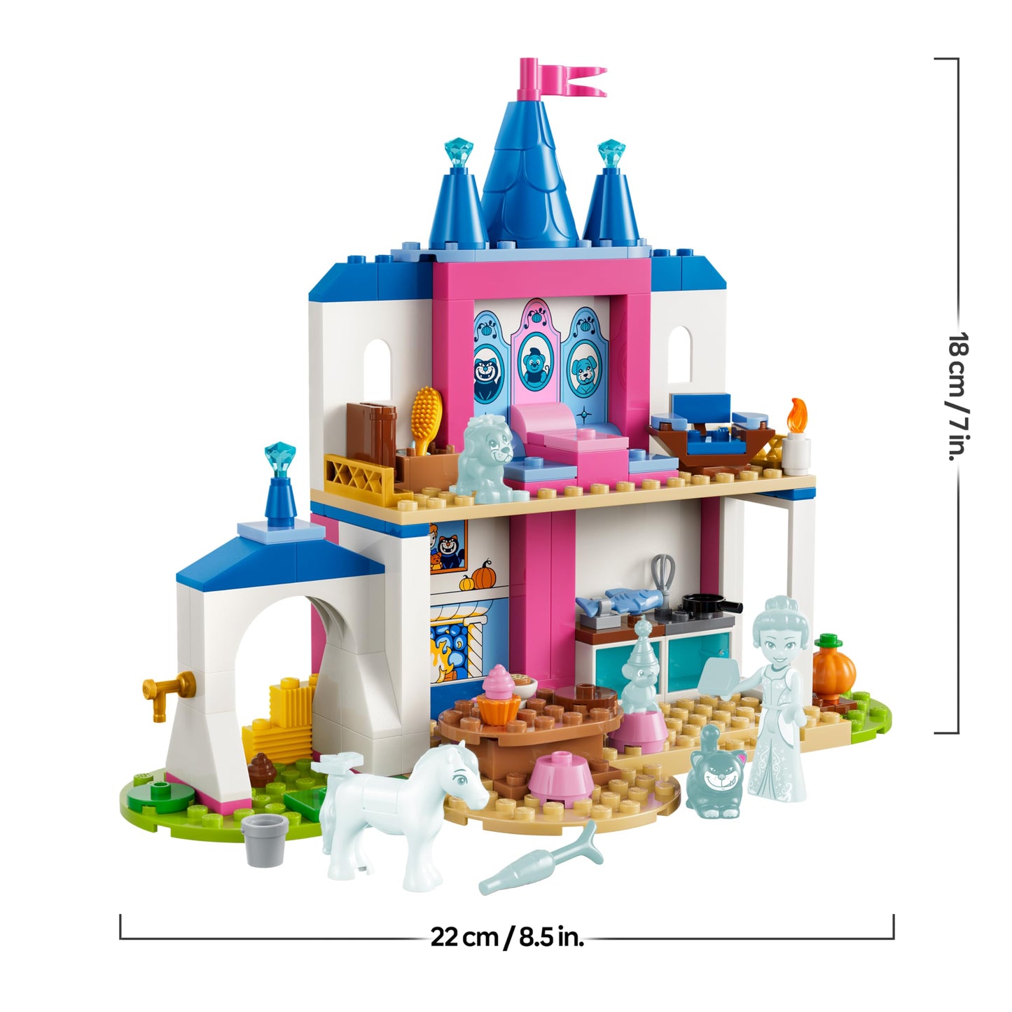 LEGO ǀ Disney Princess Cinderella's Animal Palace - educational toy with mini doll and 4 animal figures - birthday gift for girls and fans aged 4 and over - 43283