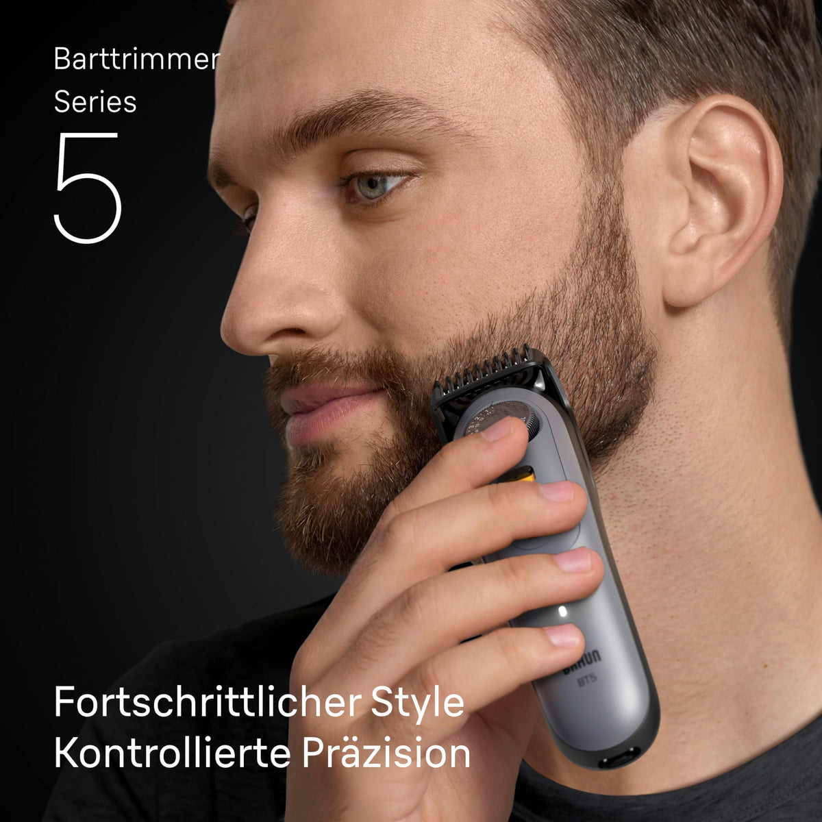Braun Beard Trimmer Series 5, Cordless Beard Trimmer for Men, BT5525, Gray - 7500435244947