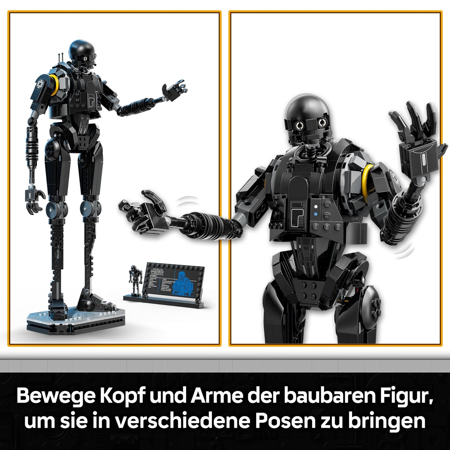 LEGO Star Wars 75434 Security Droid K-2SO Toy - Figure for building and displaying, collector's model with information board - gift for boys, girls aged 10 and over and adult Andor fans