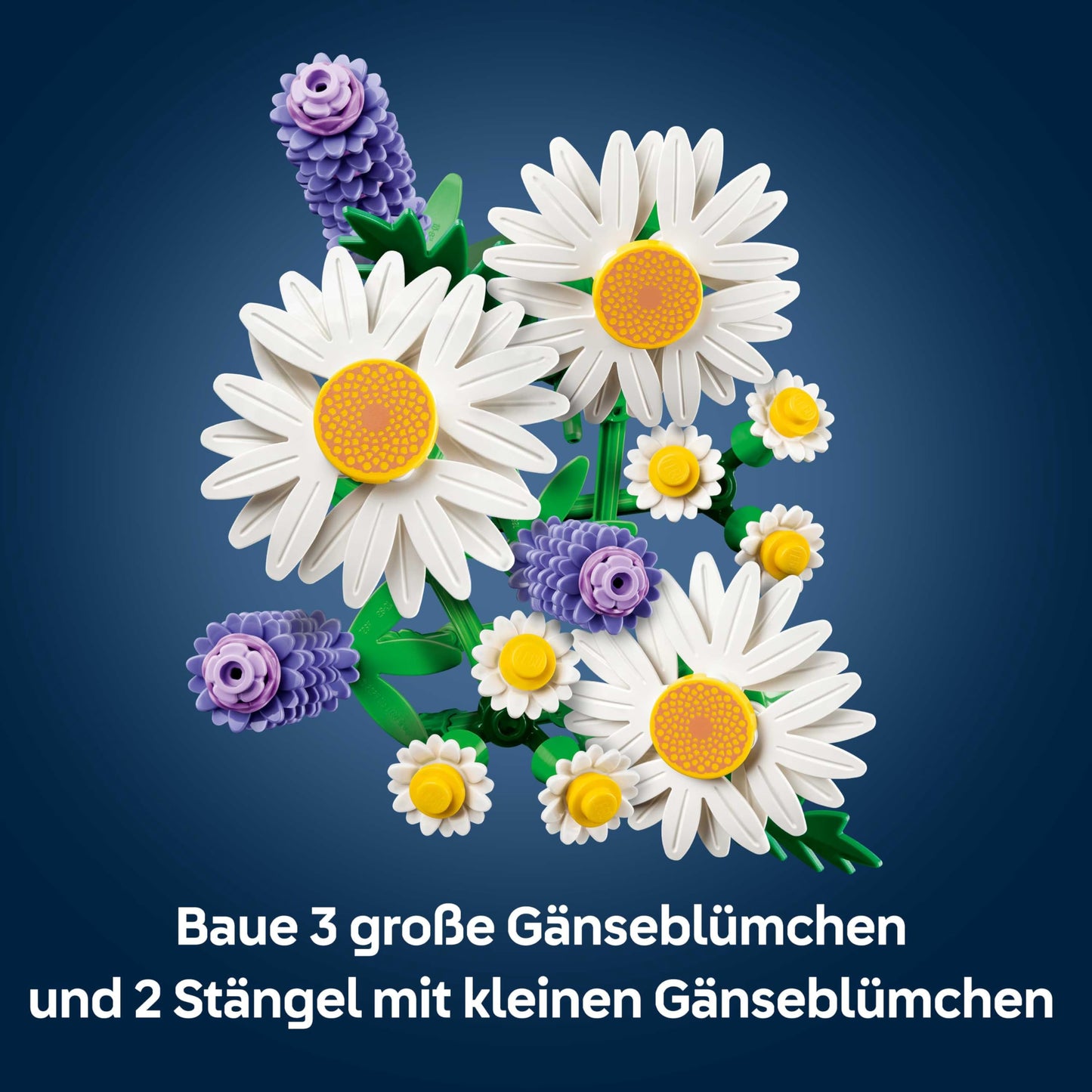 LEGO Botanicals Daisy - Bouquet of artificial flowers with daisies and lavender - DIY decoration for the children's room - birthday gift idea for girls aged 9 and over - 11508