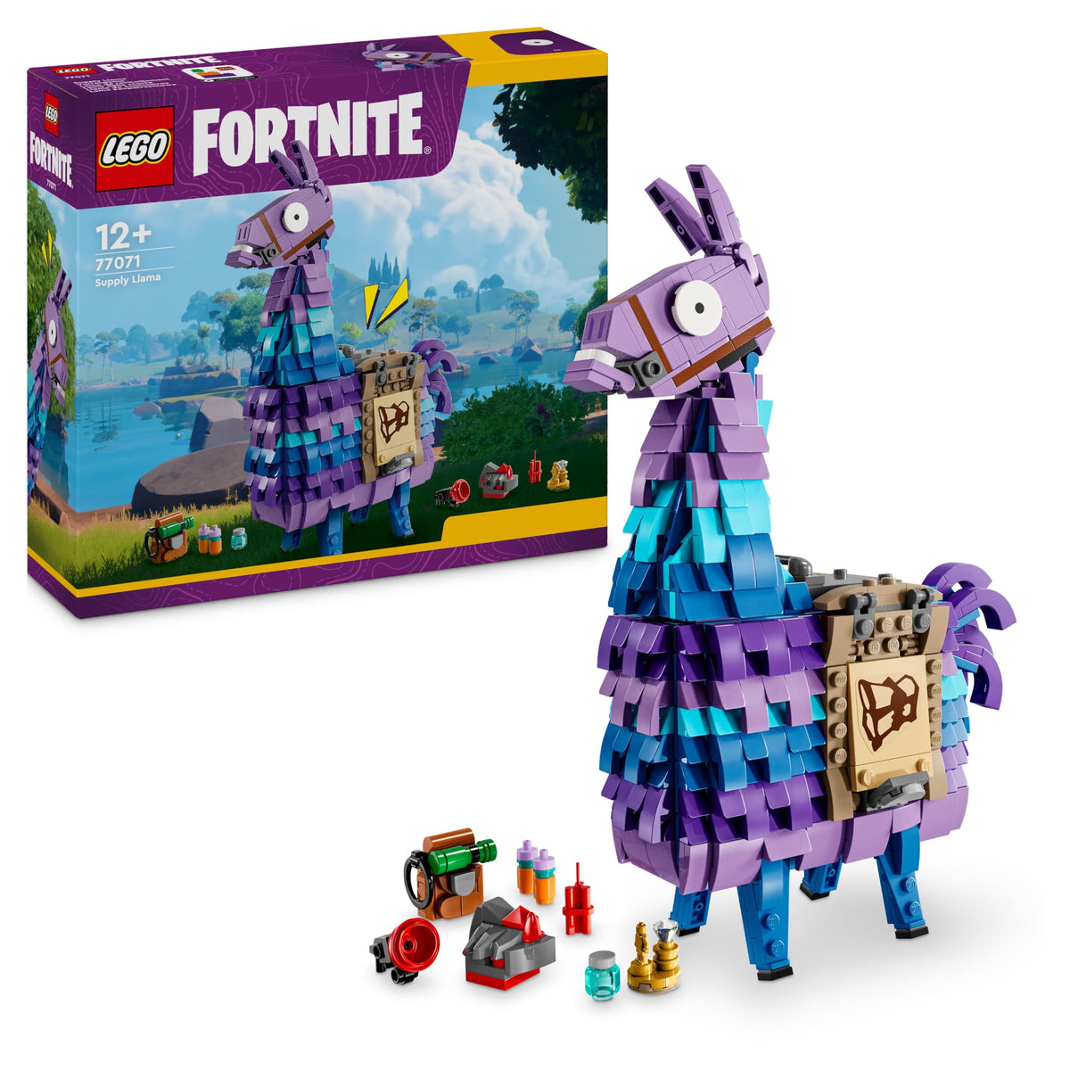 LEGO Fortnite Supply Llama Toy - Build & Collect Playset from the Video Game - Accessories like Slurp Juice - Gaming Playset - Gamer Gift for Boys, Girls, and Teenagers aged 12 and up - 77071
