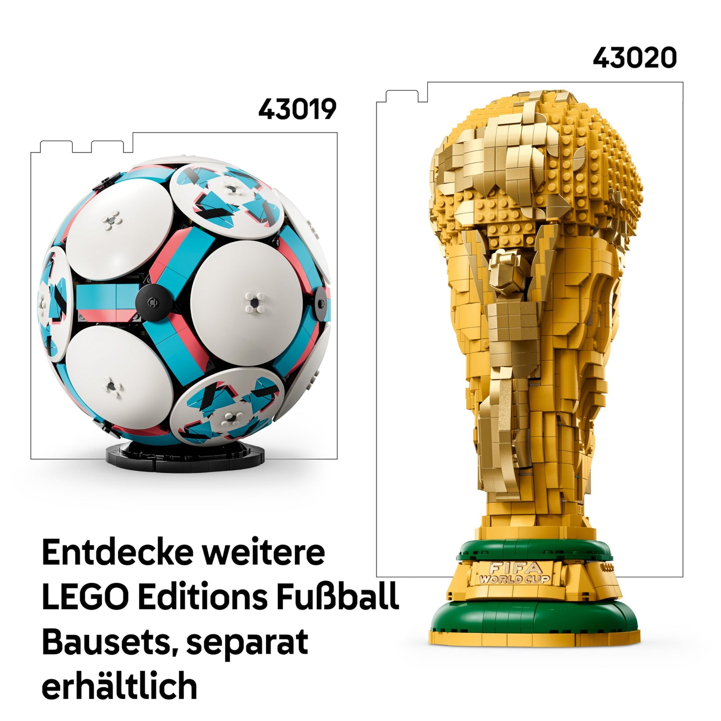 LEGO Editions football toy - 3D model building with interactive miniature stadium - birthday gift for boys and girls aged 10 and over as well as adult sports fans - 43019