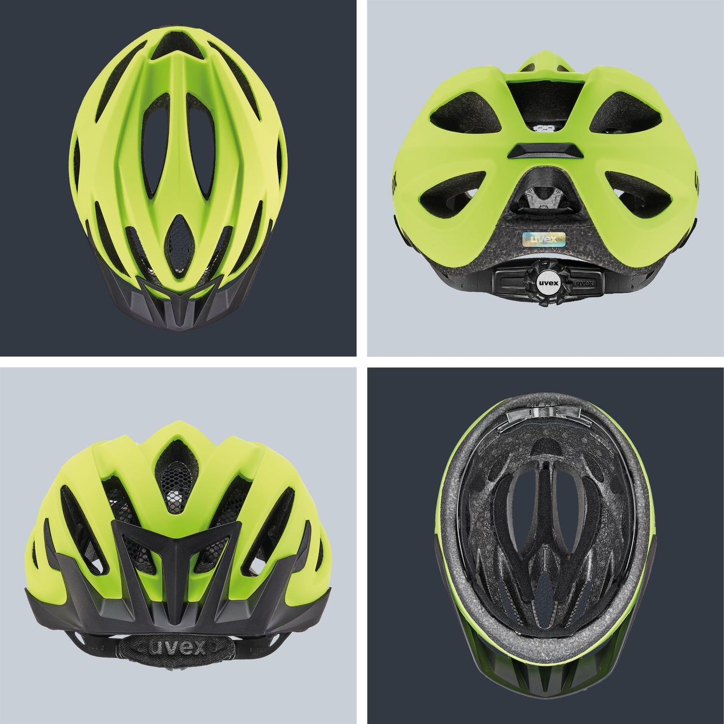 uvex viva 3 - lightweight all-round helmet for men and women - individual size adjustment - washable interior - neon yellow matt - 52-57 cm - S4109841115