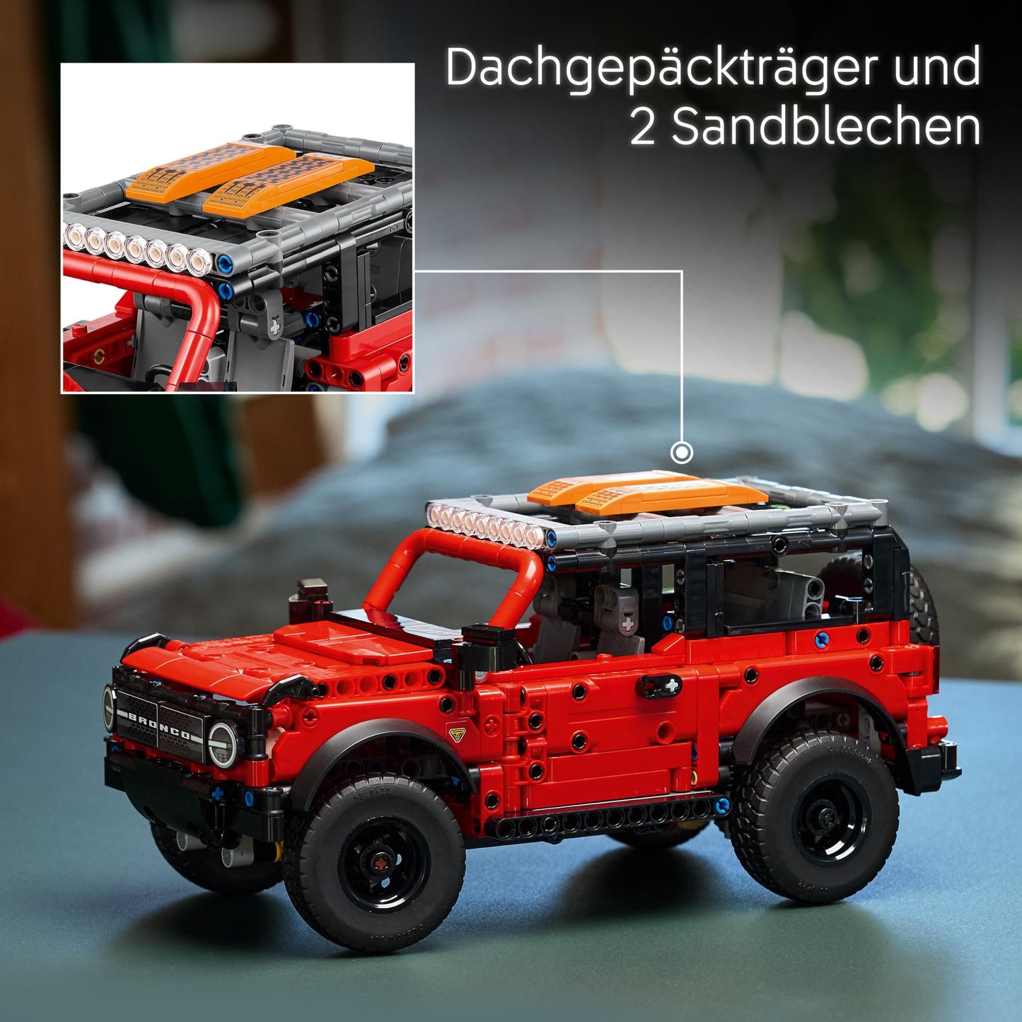 LEGO Technic Ford Bronco SUV off-road vehicle - model car with opening doors, V6 engine, suspension and steering - collector's model and gift for boys aged 9 and up - 42213