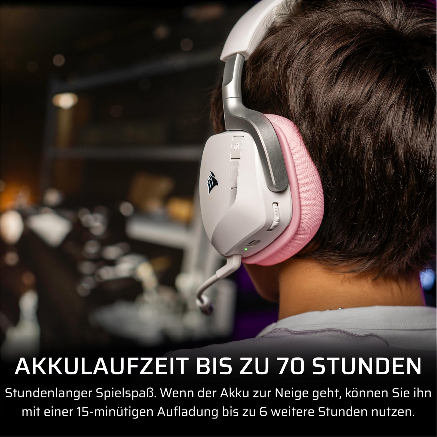 Corsair Void v2 Wireless Gaming Headset with Bluetooth for PC, PS5, PS4, Switch & Mobile - Dolby Atmos, Dual Wireless Multiplatform, Long Lasting Battery, Fast Charging - Pink - CA-9011394-WW
